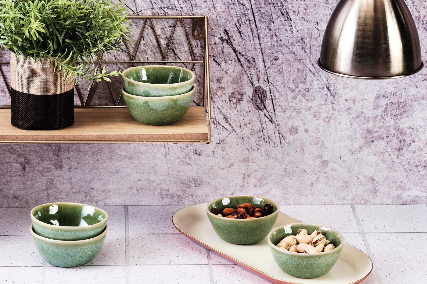 Bol magma ø9cm - 6 pièces - menthe Vert