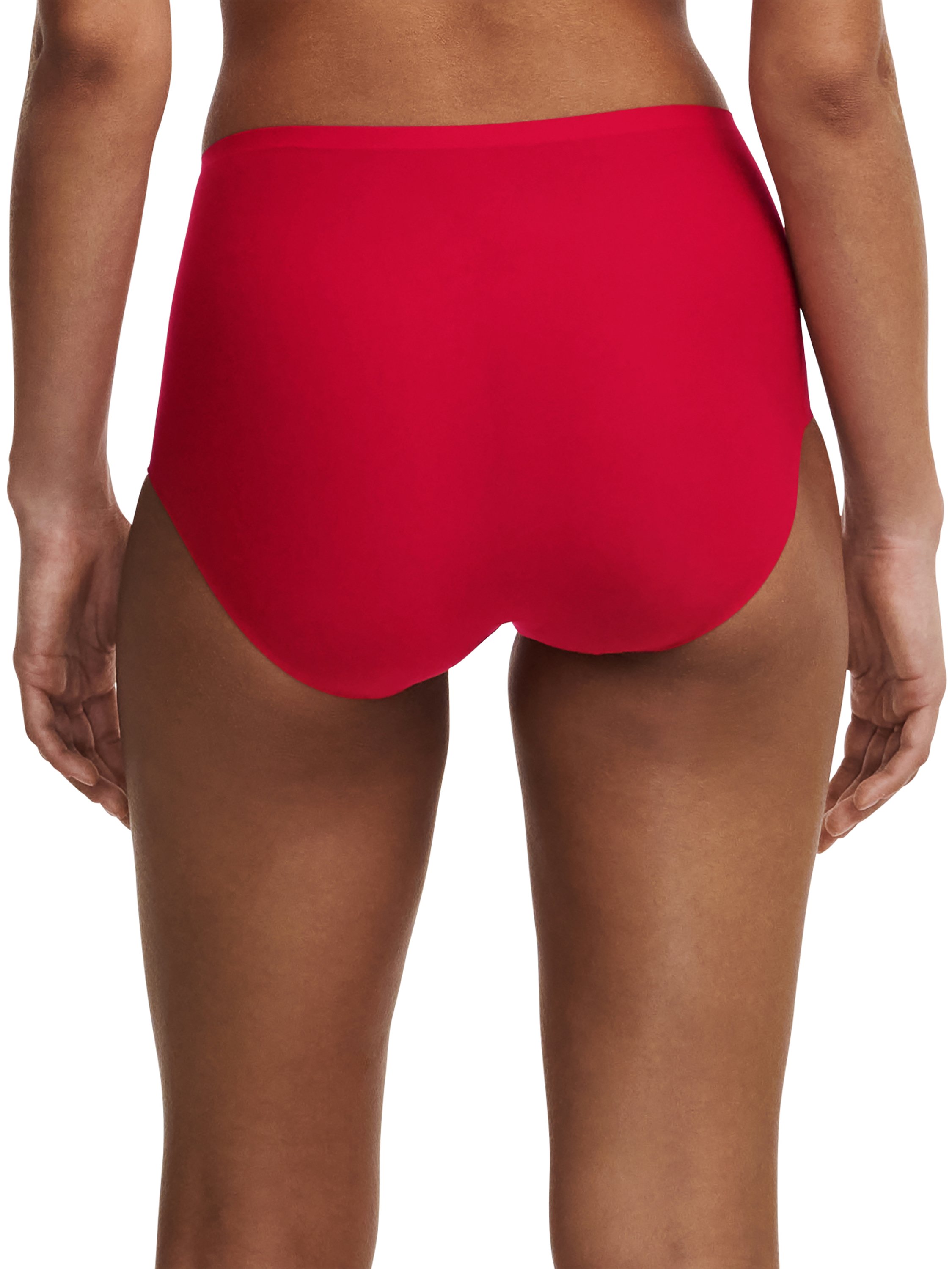 High-waisted lace panties Red