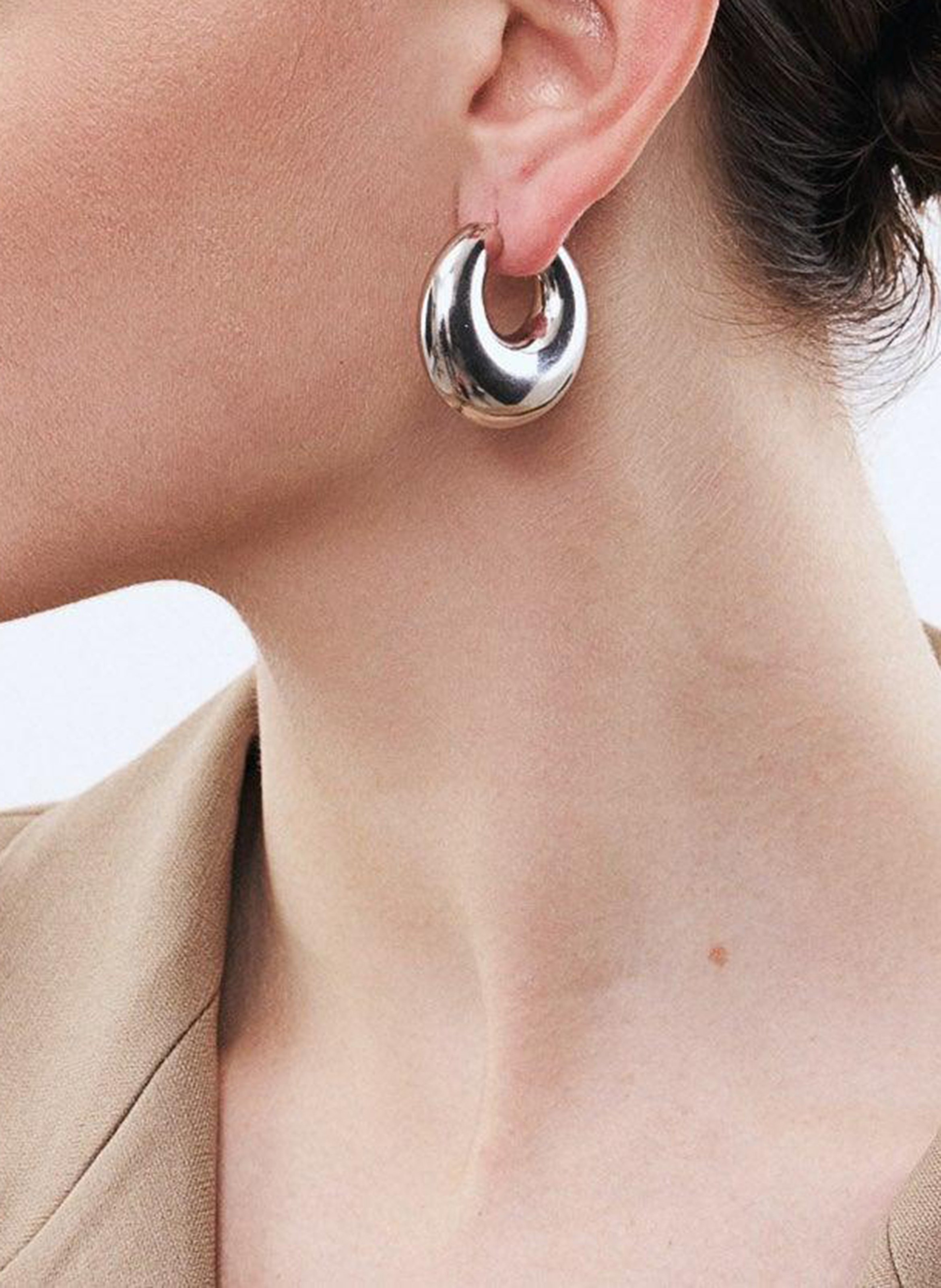 Kreolen mit runden Gliedern VANESSA BARONI Silber