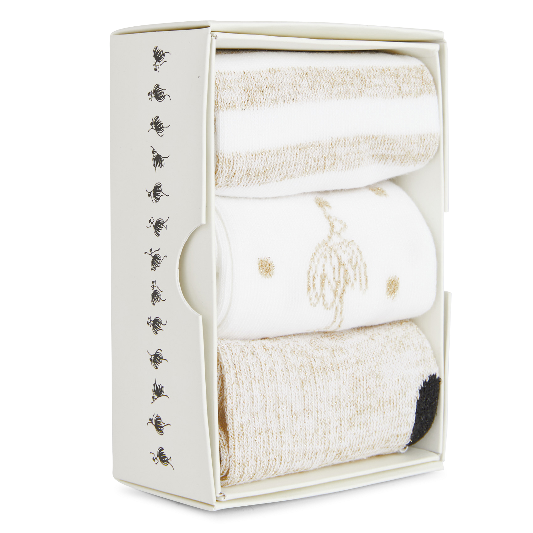 Lot de 3 paires de chaussettes en coton mélangé ONE STEP Argent