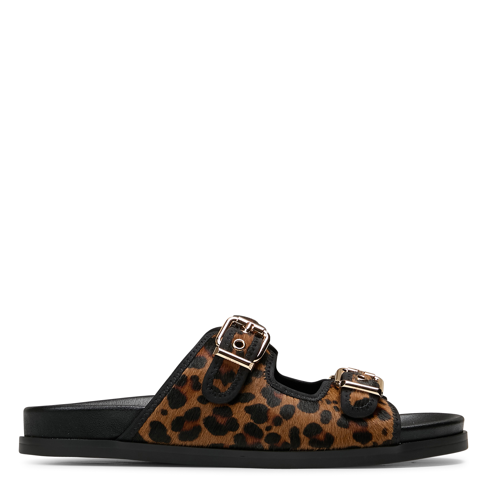 Sandales plates en cuir imprimé MI/MAI Multicolore