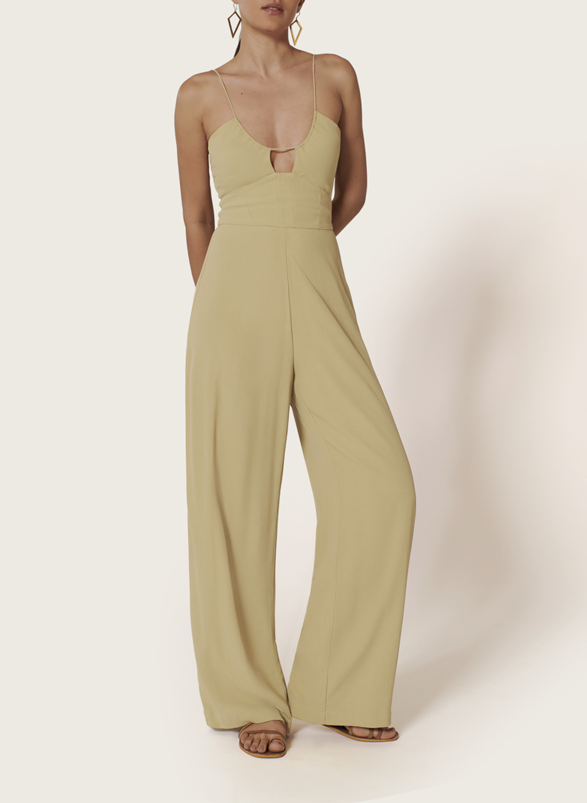Wijde en soepele jumpsuit KARMA KOMA Beige