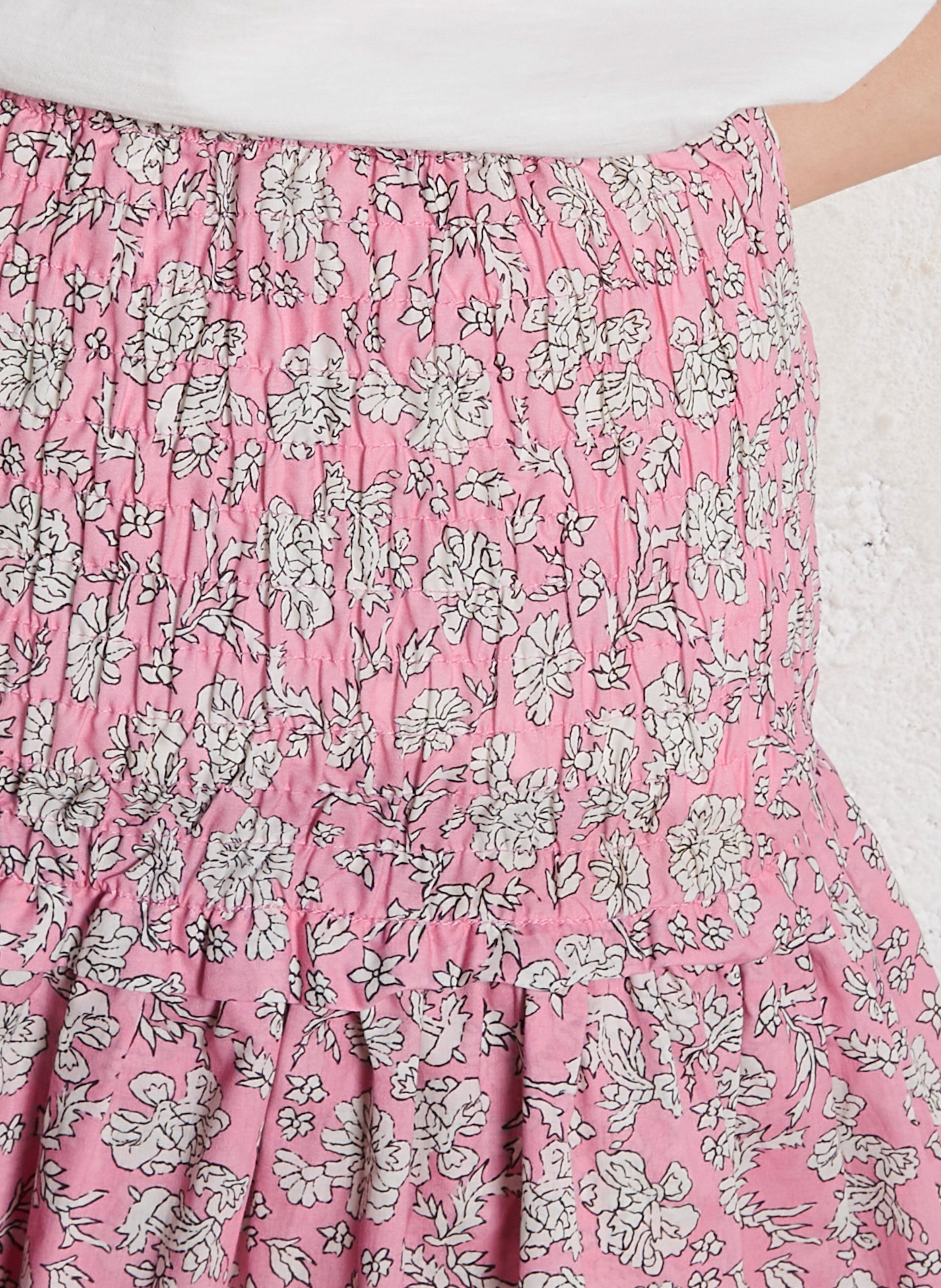 Korte, katoenen rok THE NEW SOCIETY Roze