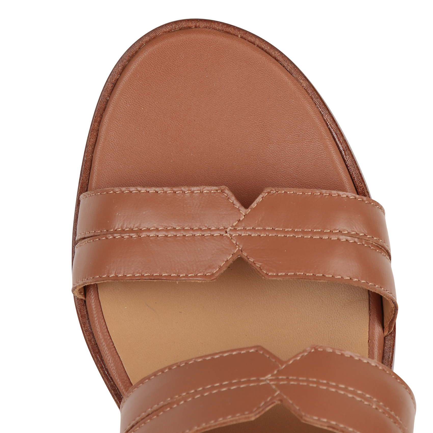 Sandales à talon en cuir KOSMA MENORCA Marron