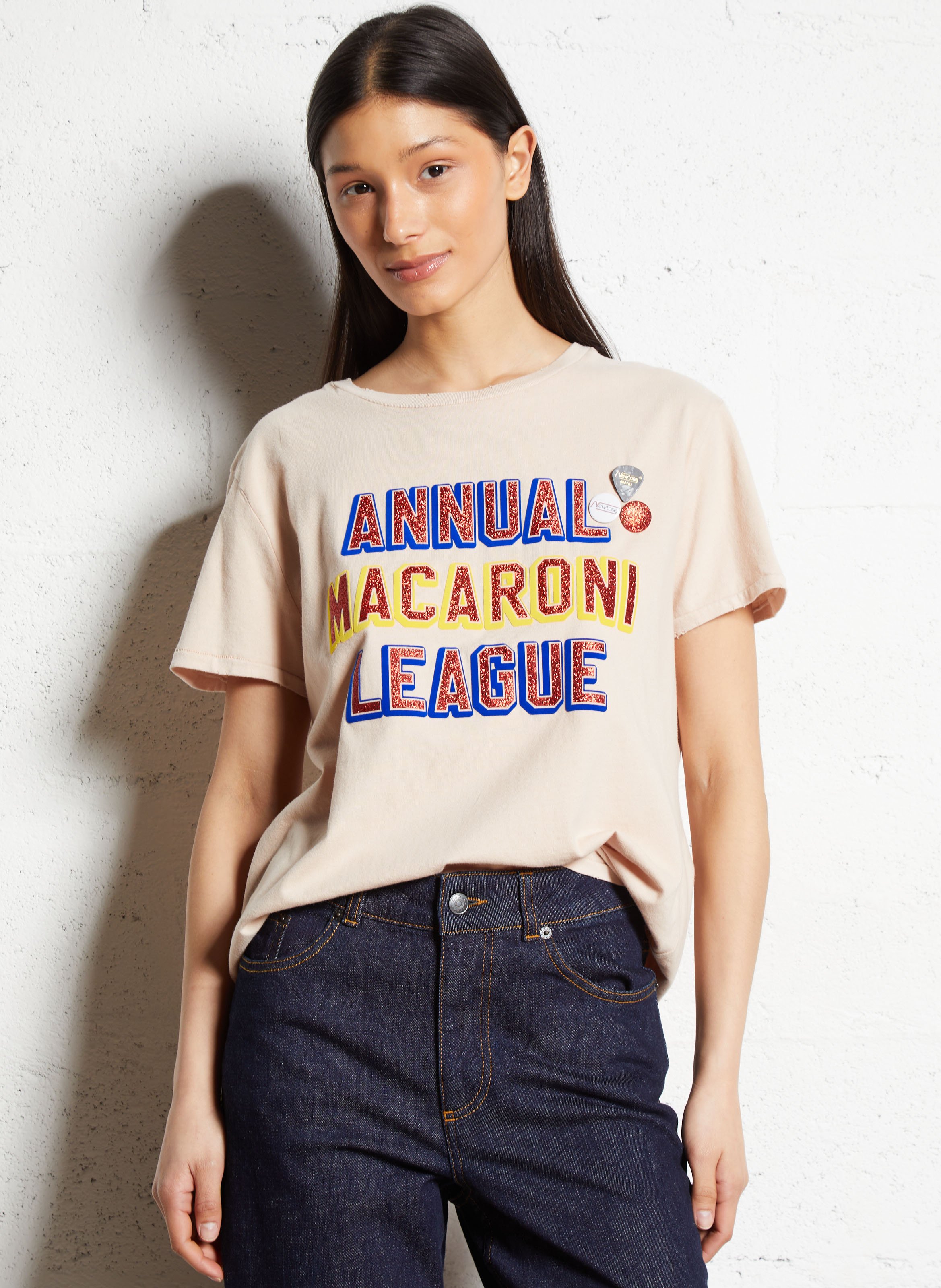 Oversized cotton screen-printed t-shirt NEWTONE Grey