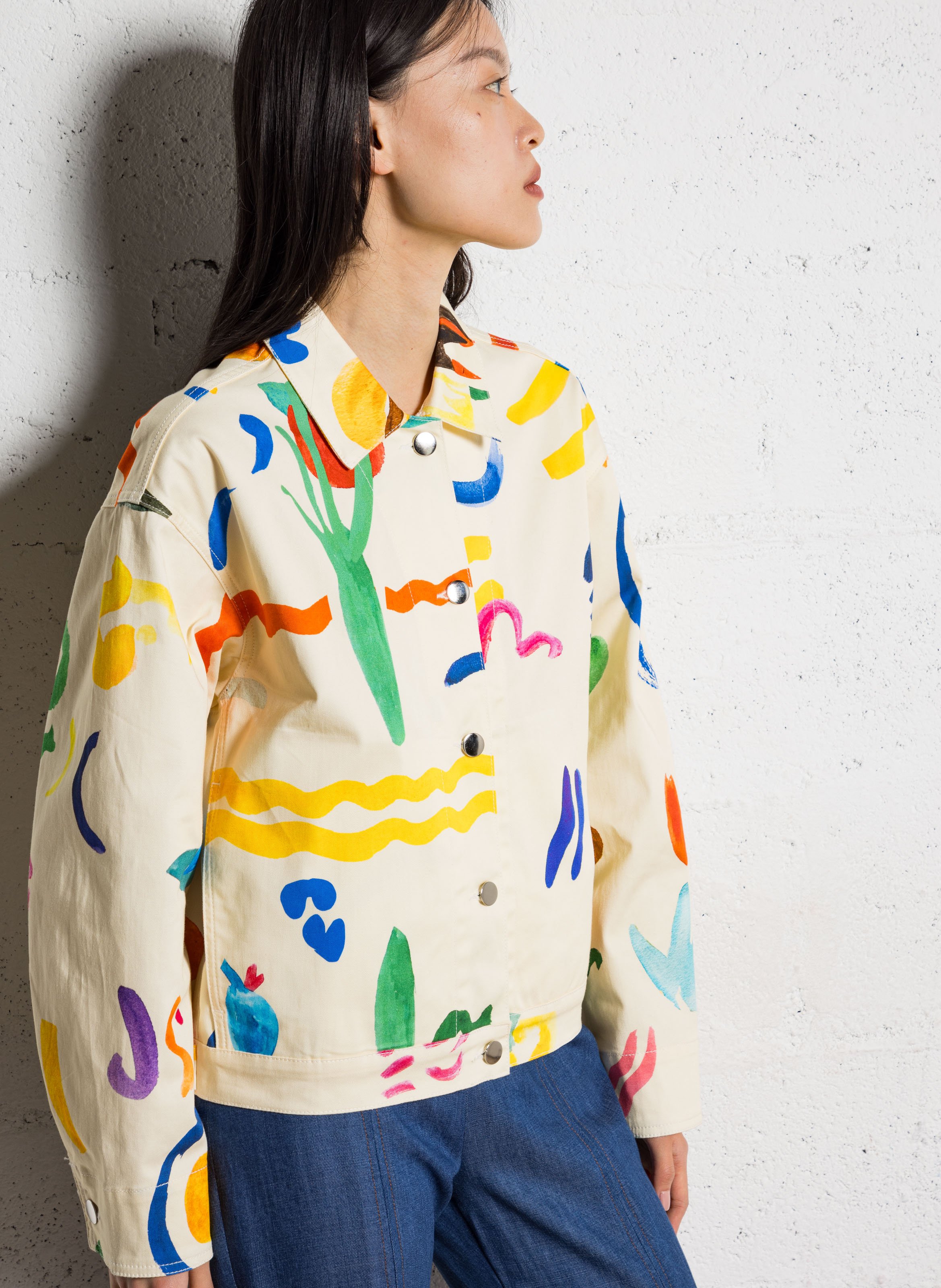 Denim cotton jacket Multicolored