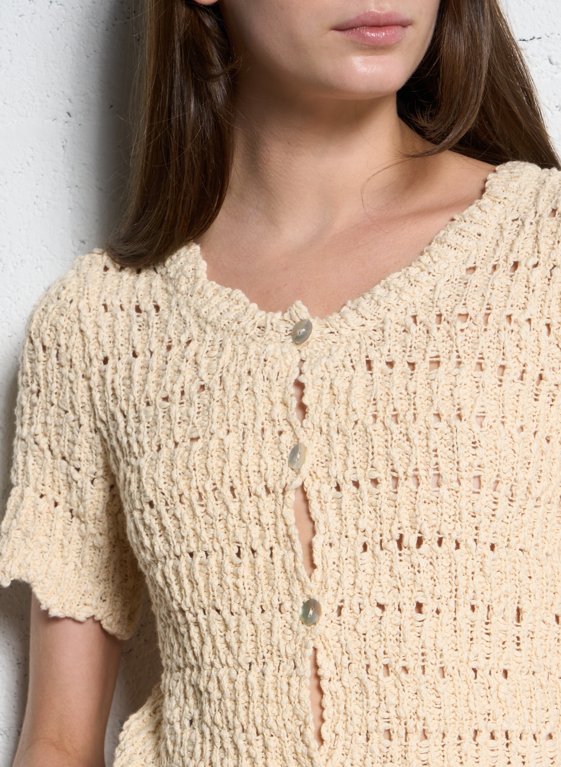 Aimee dotted Swiss top NITAH Yellow