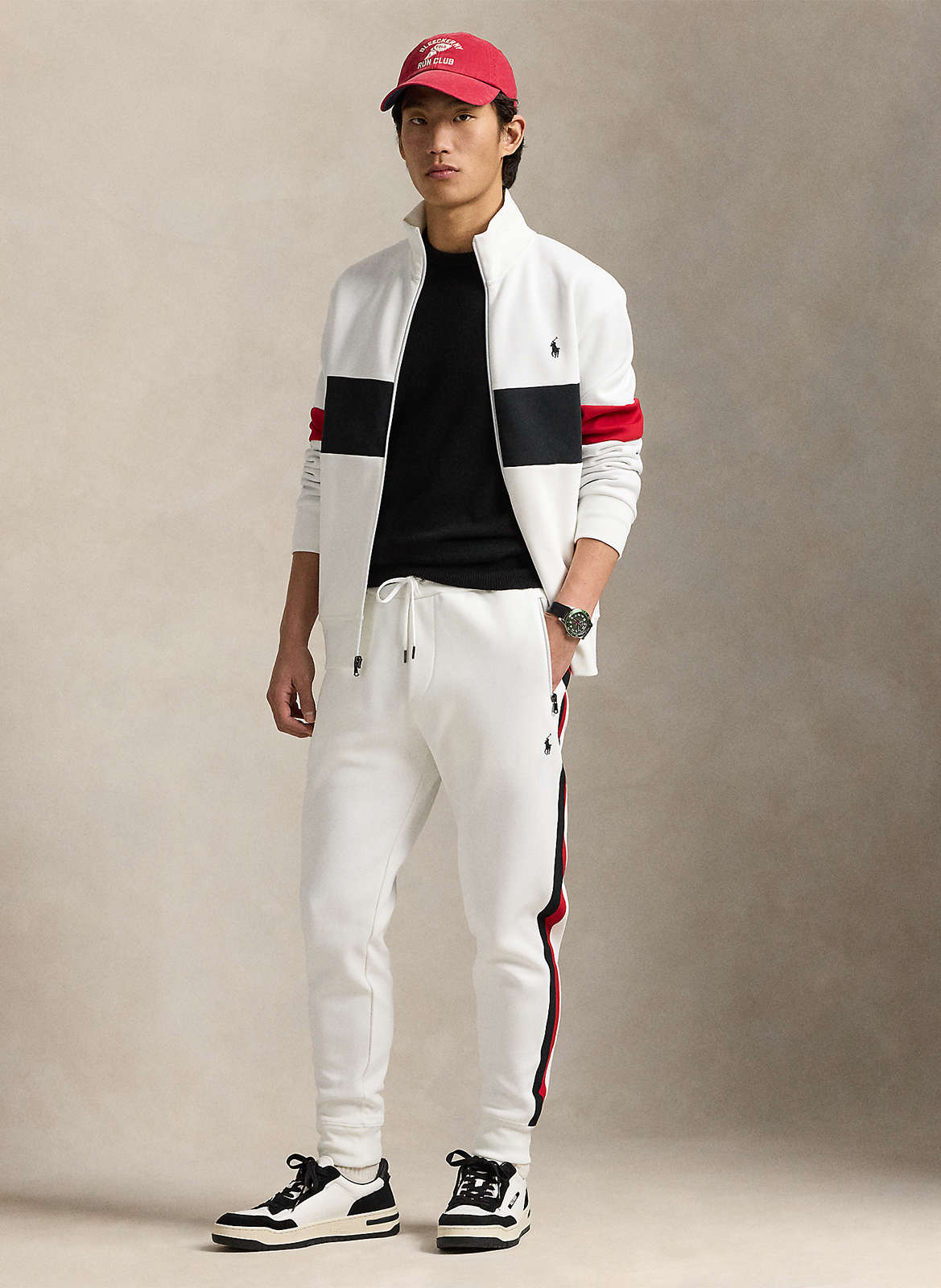 Straight cotton-blend sweatshirt POLO RALPH LAUREN White