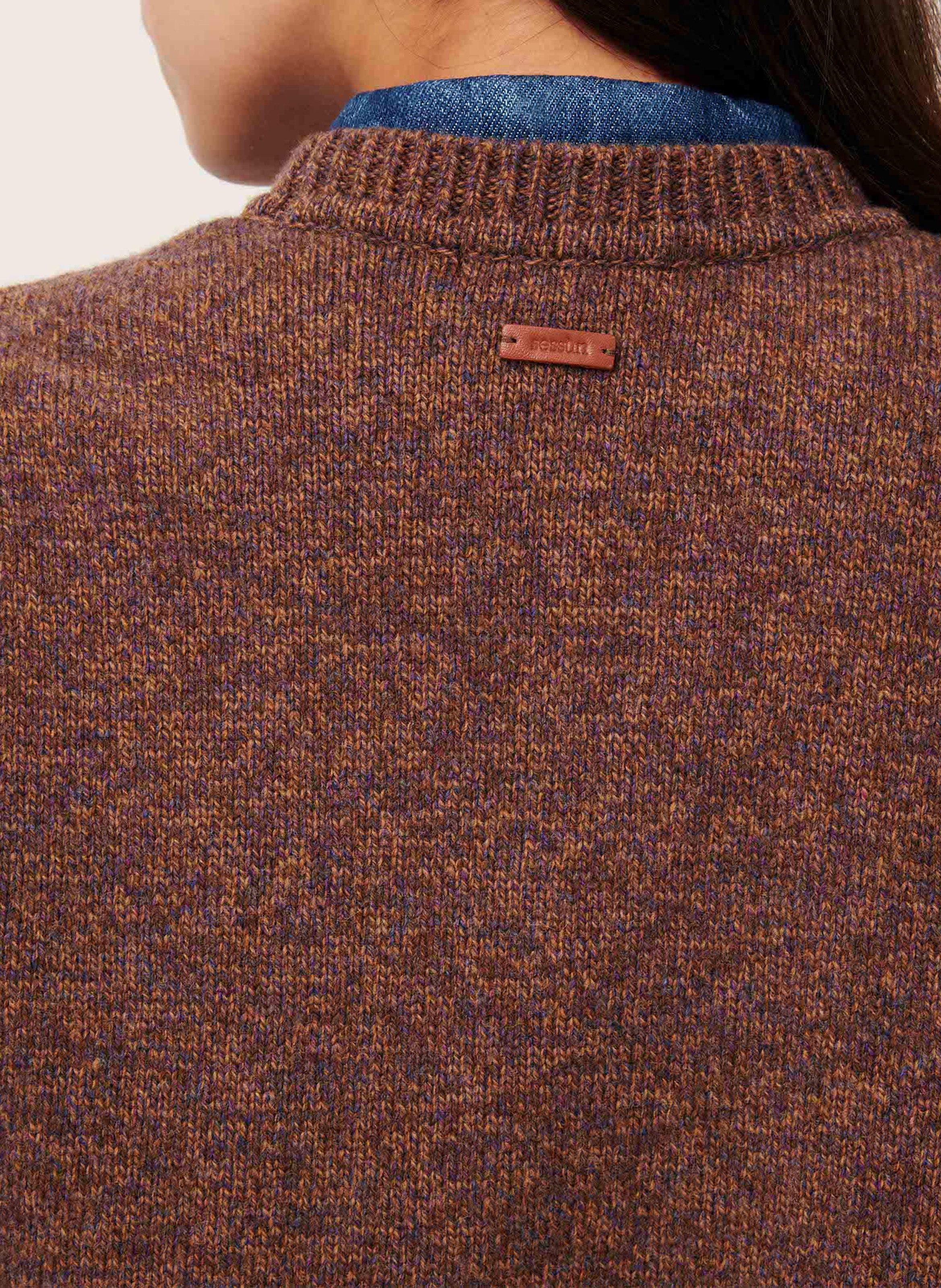 Pull sans manches en laine mérinos SESSUN Marron