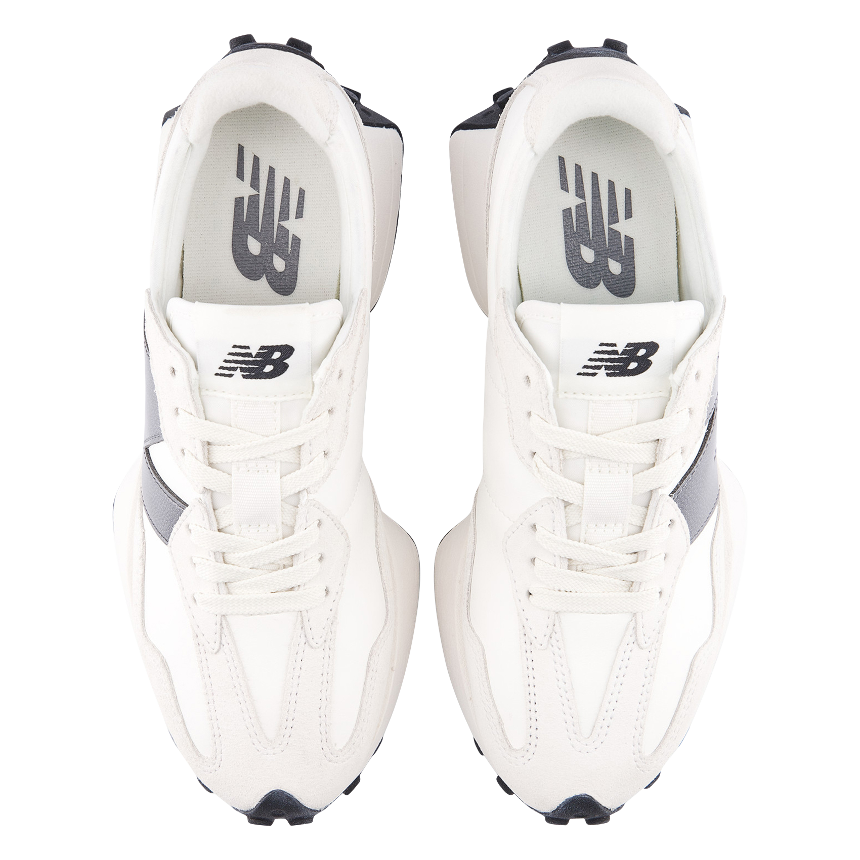 Low-top leather mix sneakers NEW BALANCE White