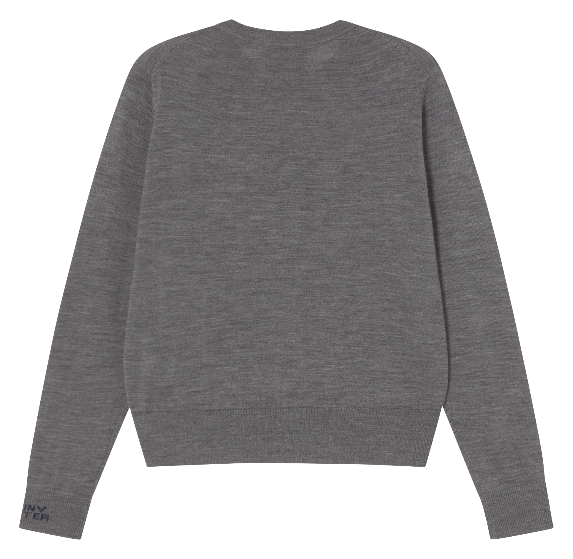 Gilet col rond en laine THE TINY BIG SISTER Gris