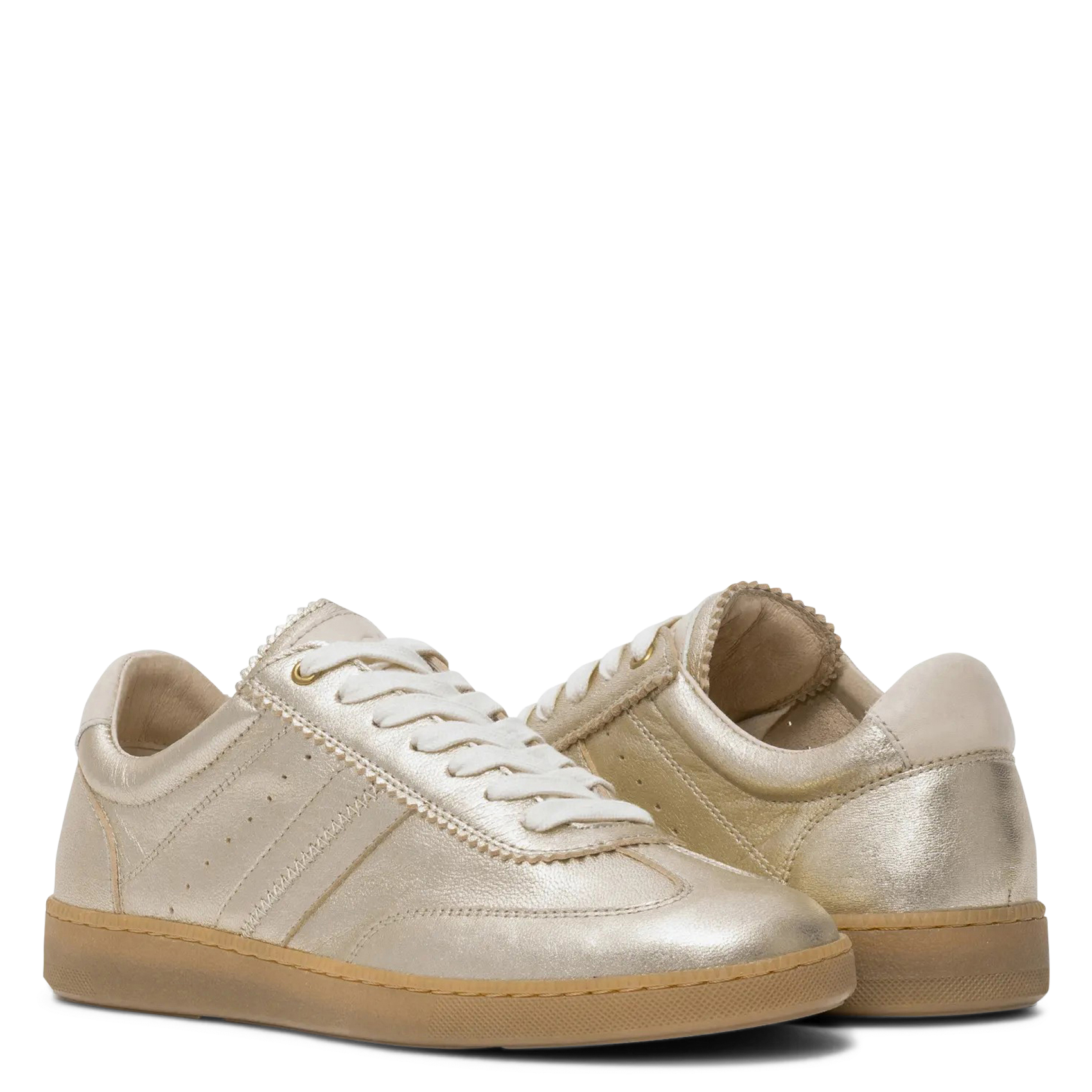 Baskets basses métallisées BOCAGE Doré