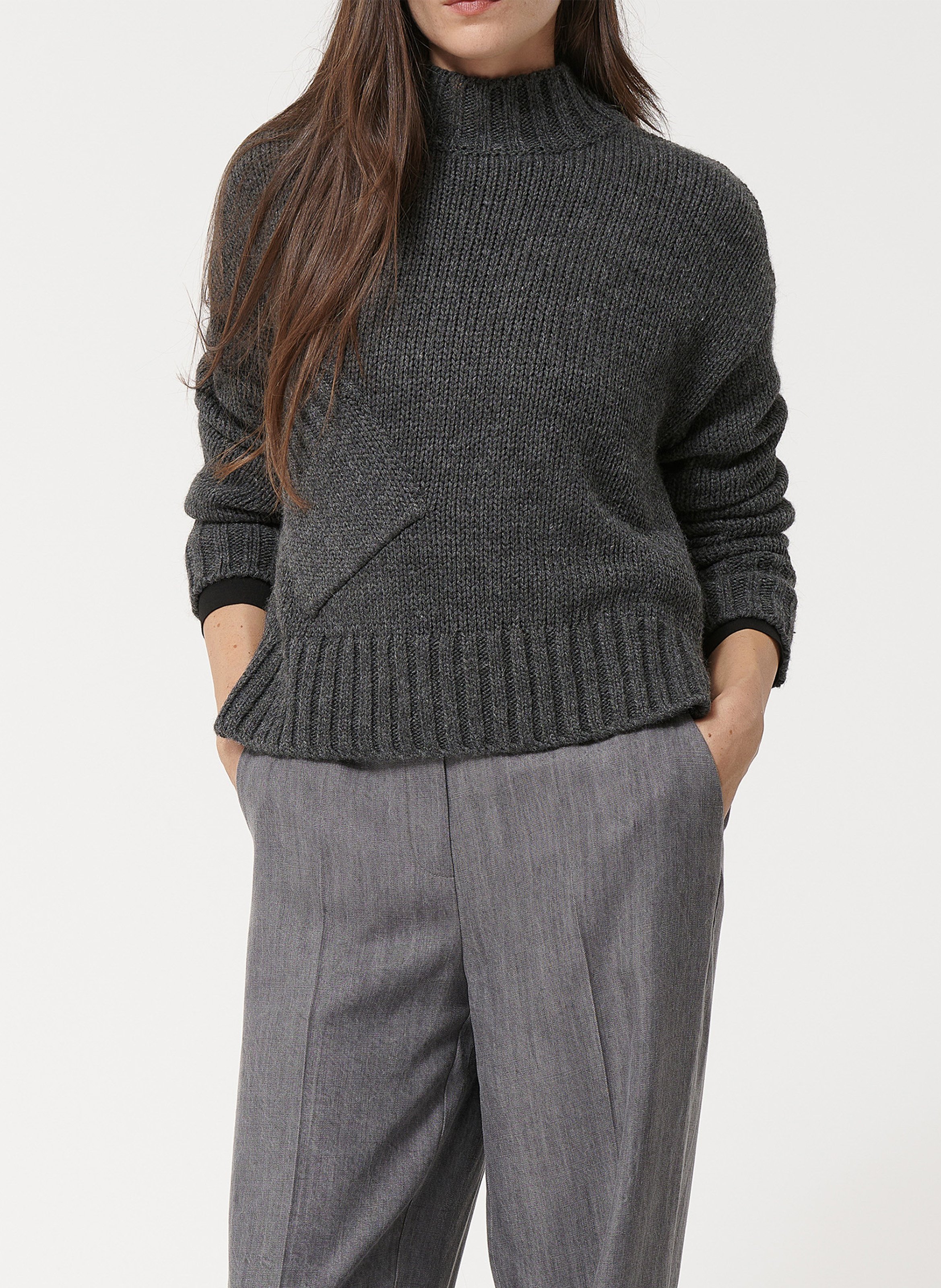 Kurzärmliger Pullover mit Rundhalsausschnitt HUMILITY Silber