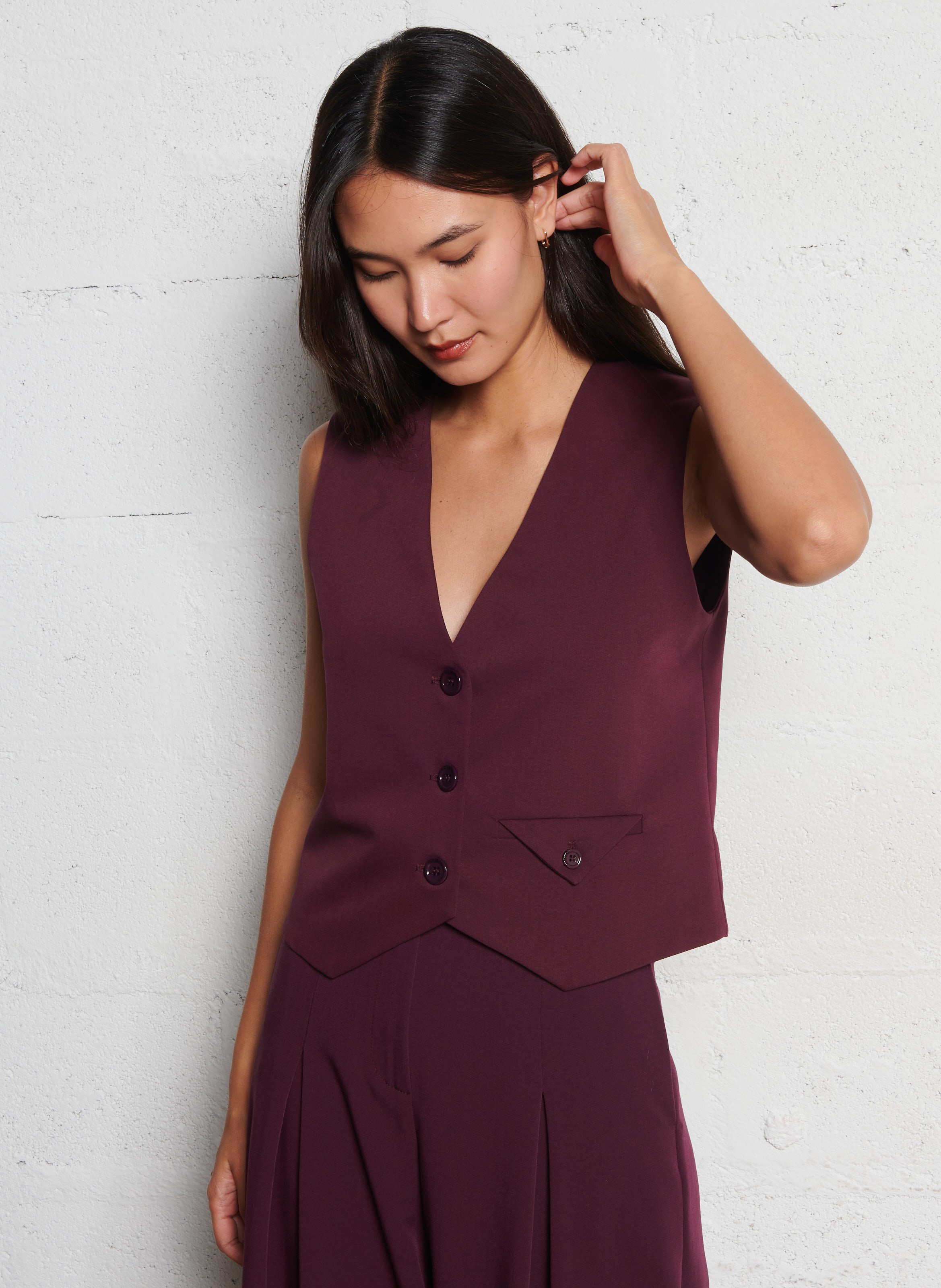 V-neck waistcoat IMPERIAL Purple