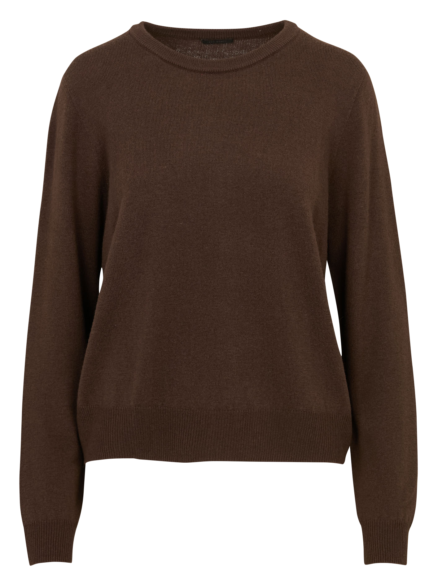 Pull ample col rond en laine IKKS Marron