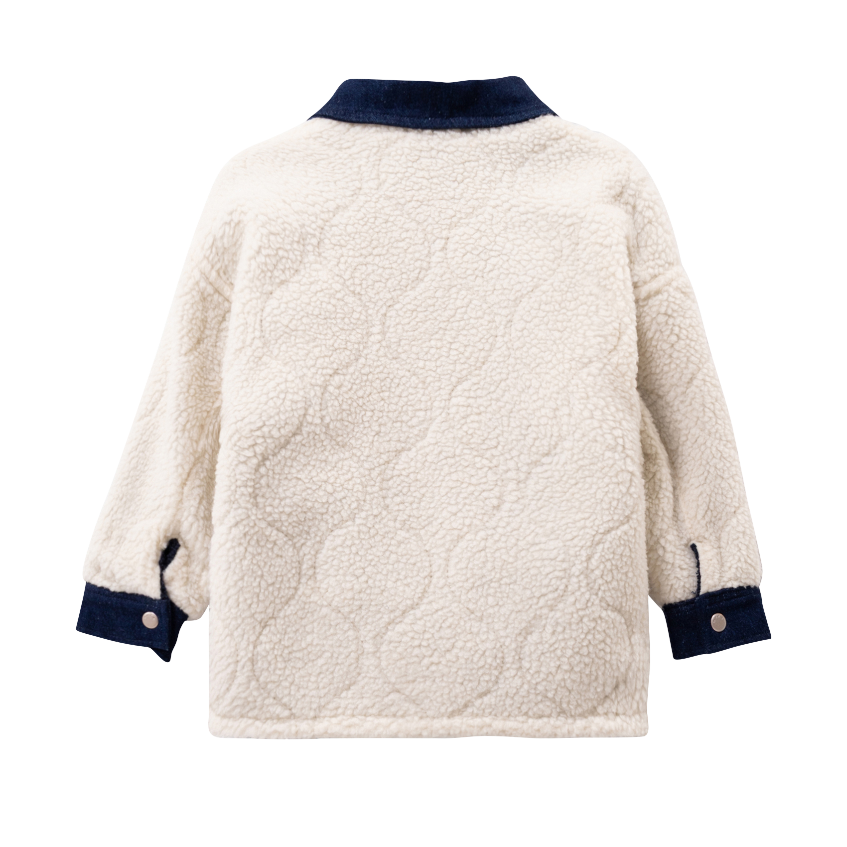 Veste droite col classique en sherpa IKKS JUNIOR Bleu