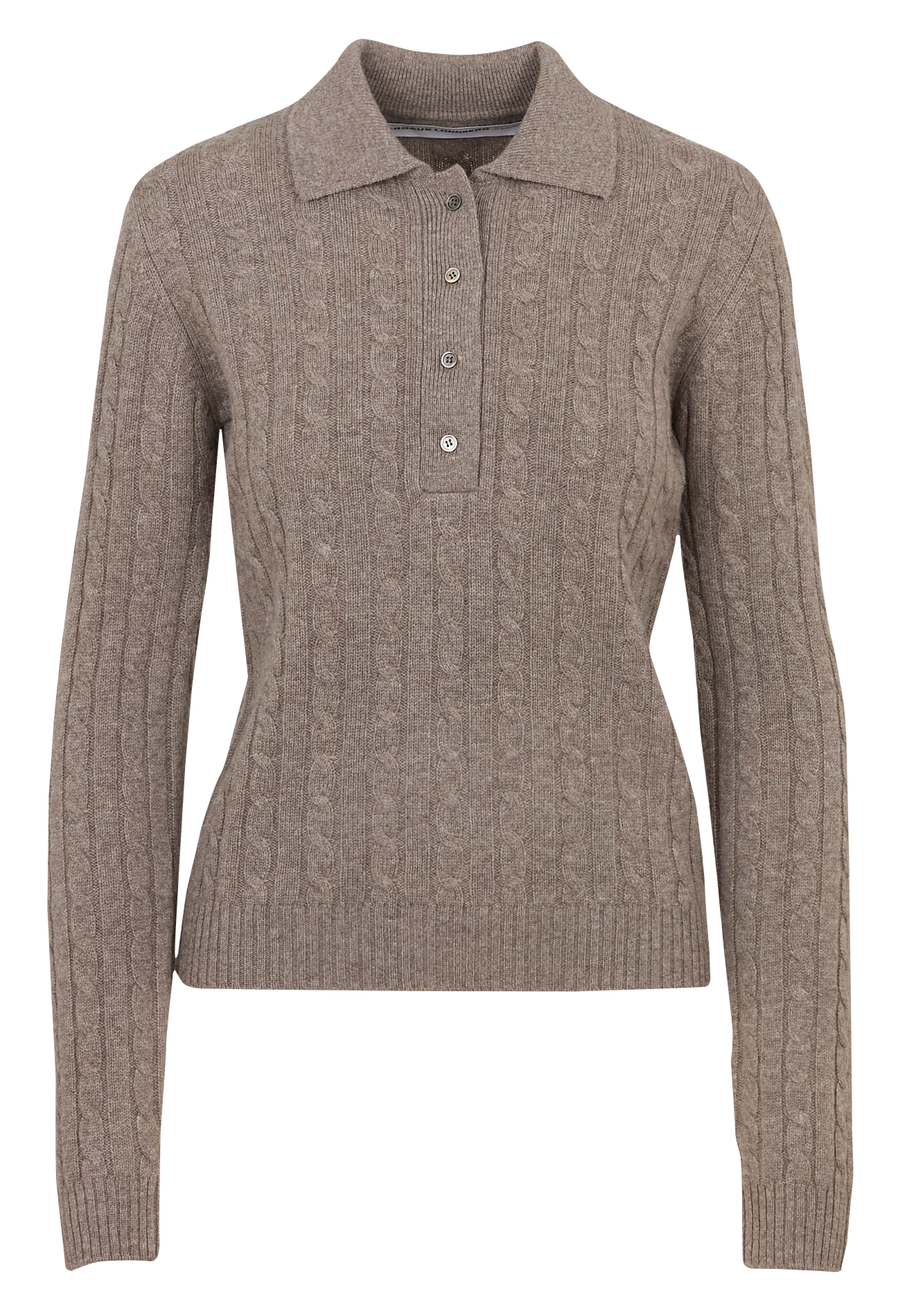 Pullover mit Polokragen aus verdrehtem Strick MARGAUX LONNBERG Beige