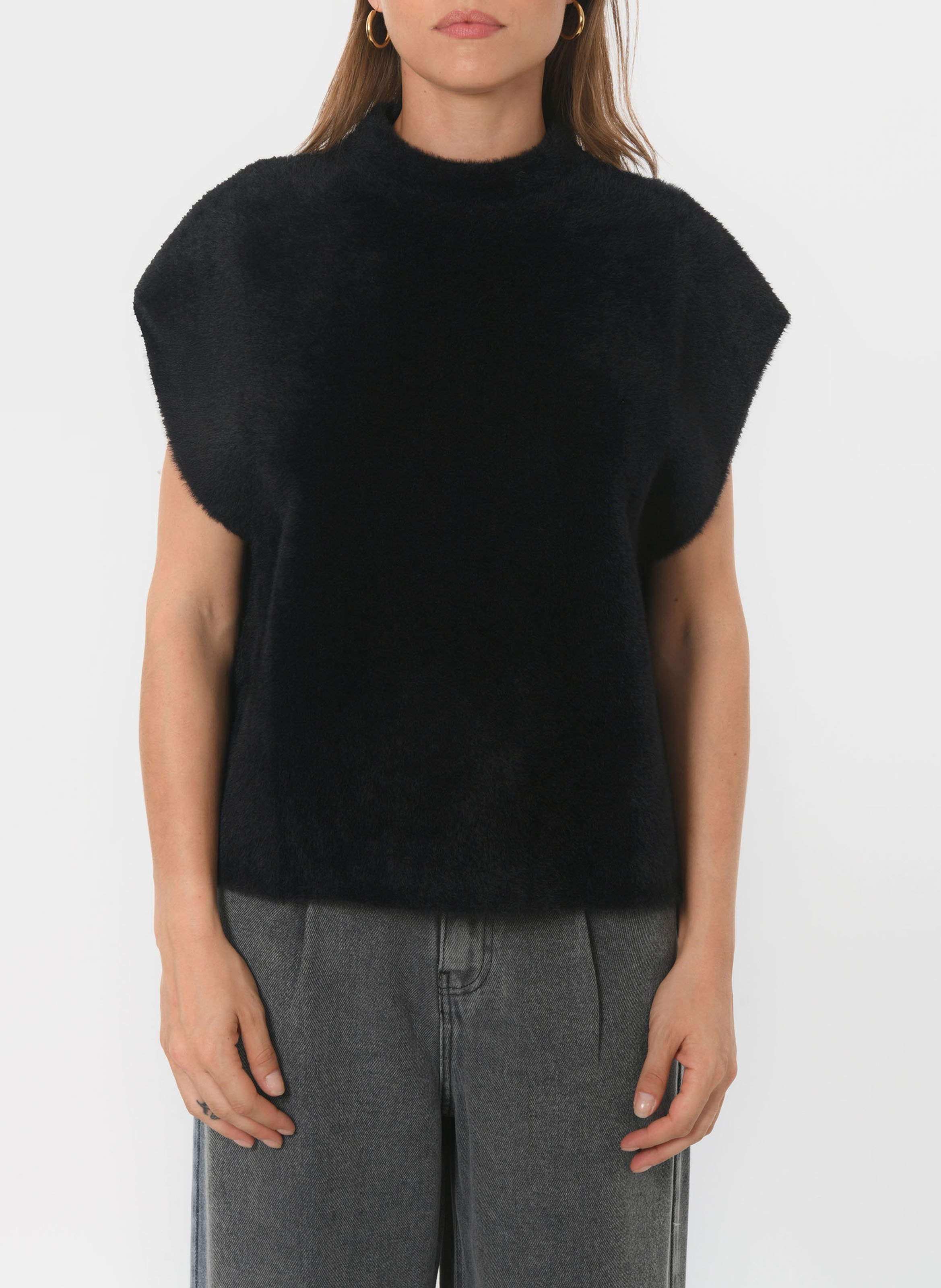 Oversize-Pullover mit Stehkragen KOOKAI Schwarz