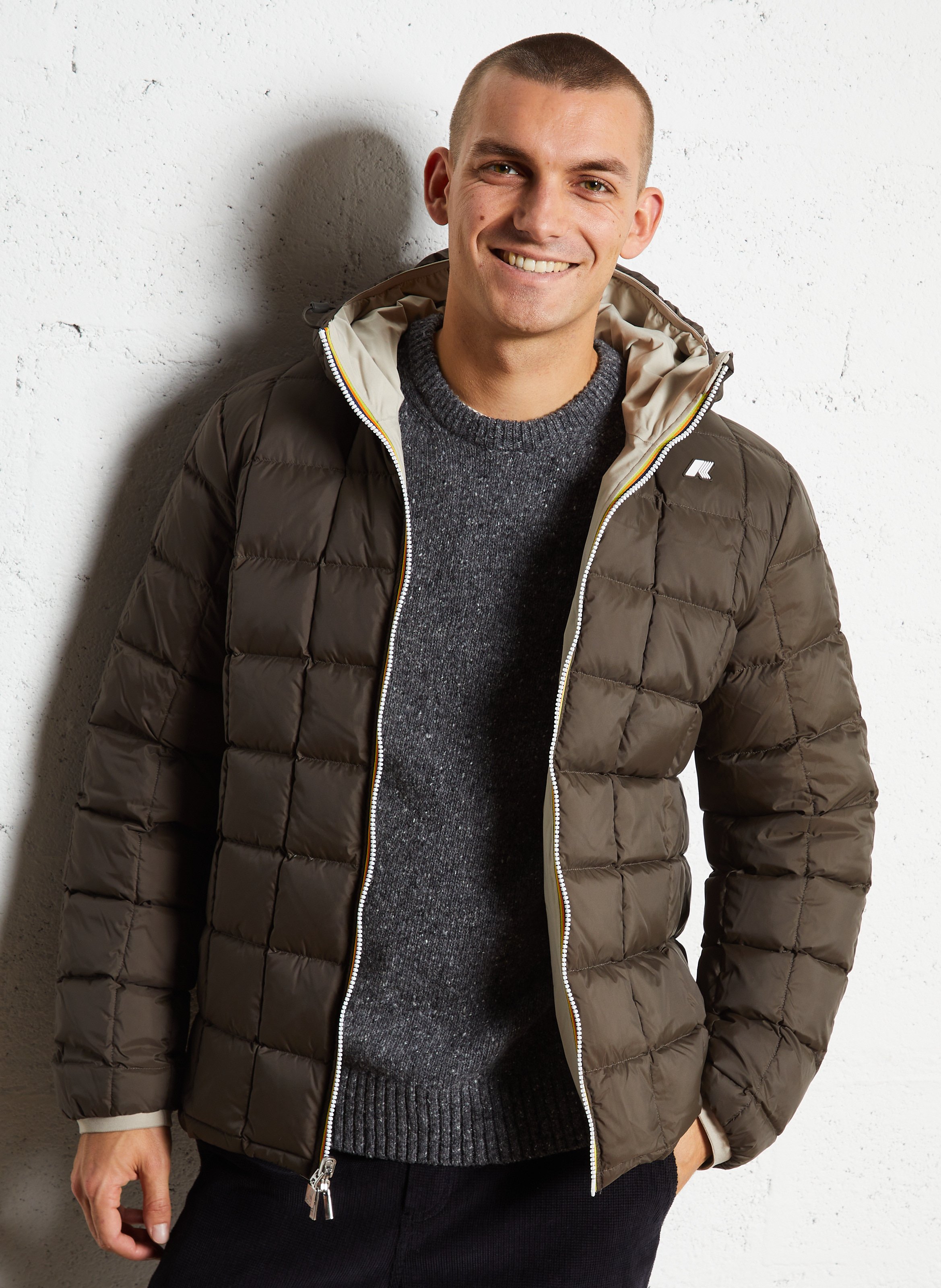 Daunenjacke mit Stehkragen K-WAY Beige