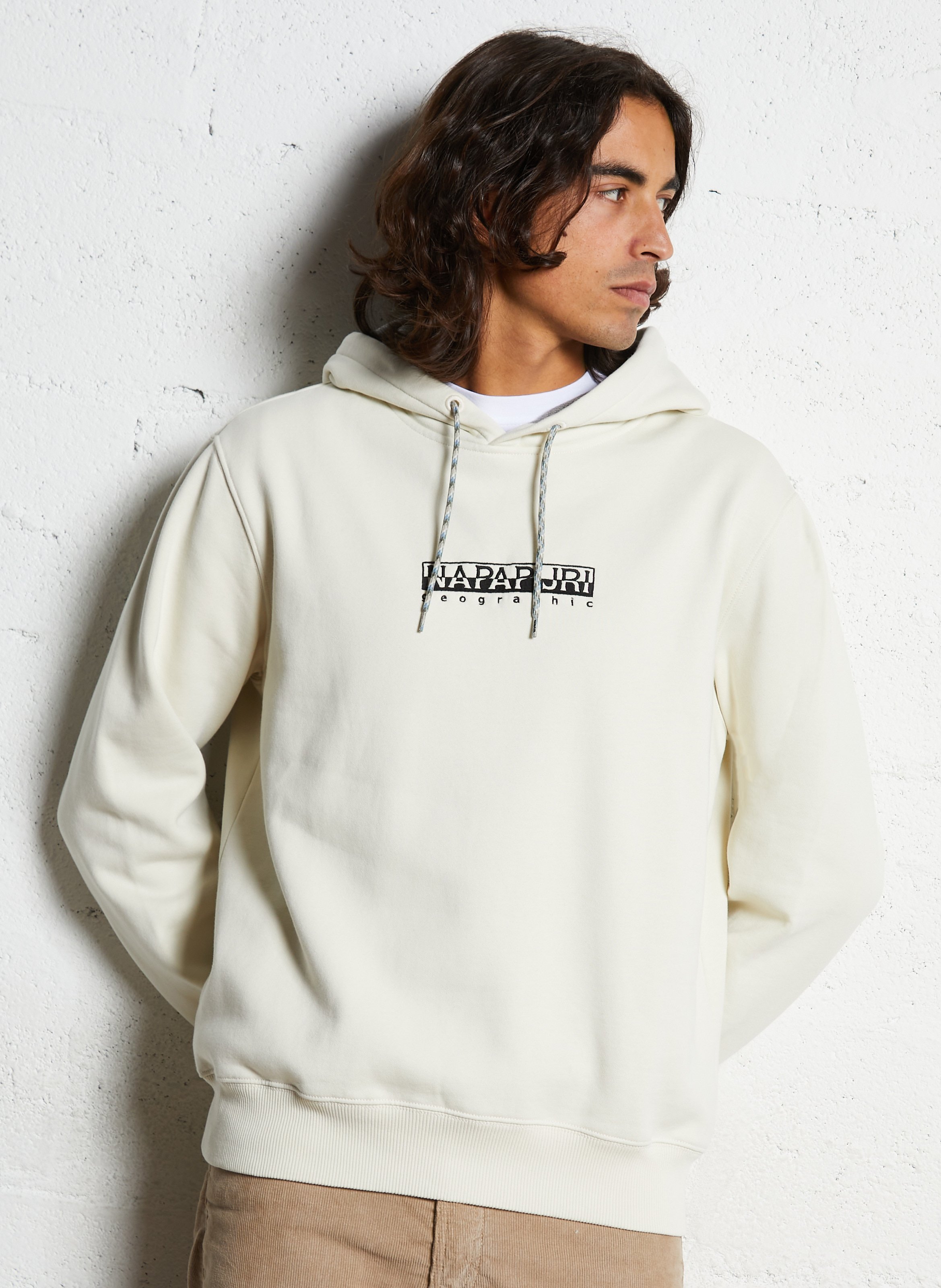 Sweat droit col rond en coton mélangé NAPAPIJRI Beige