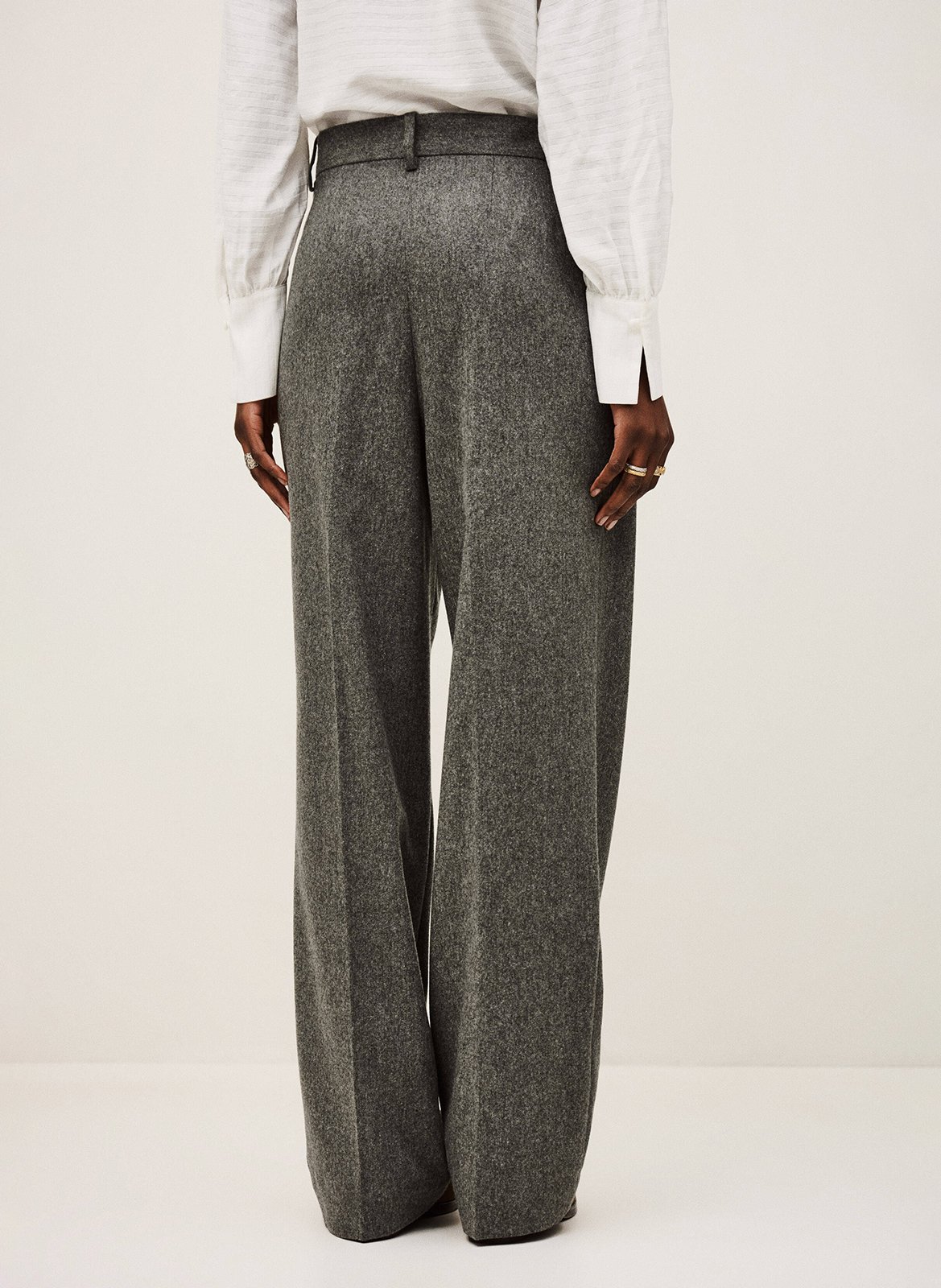 Broek breed model van gebreide stof BA&SH Zwart