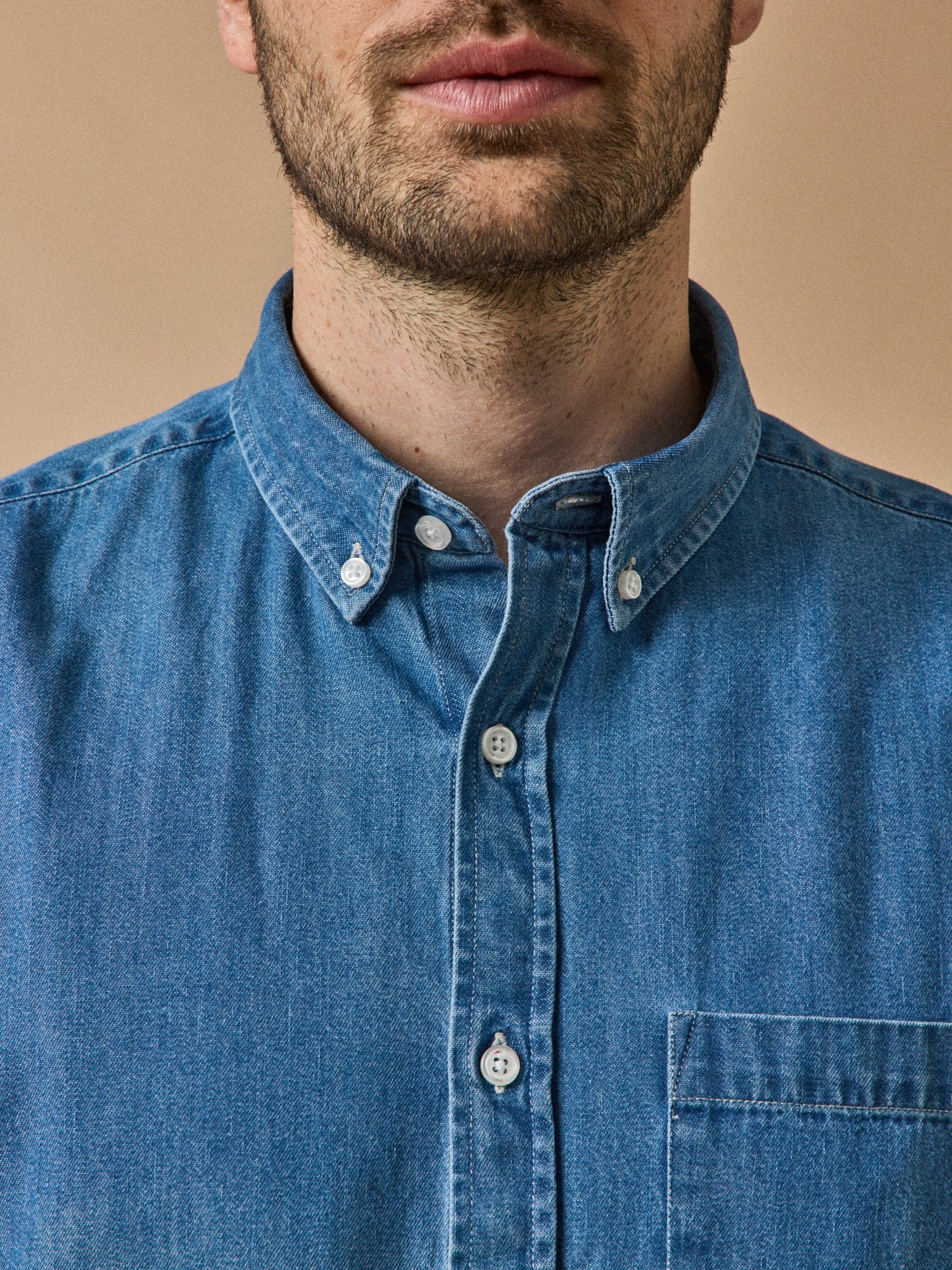 Contemporary cut denim shirt CYRILLUS Blue