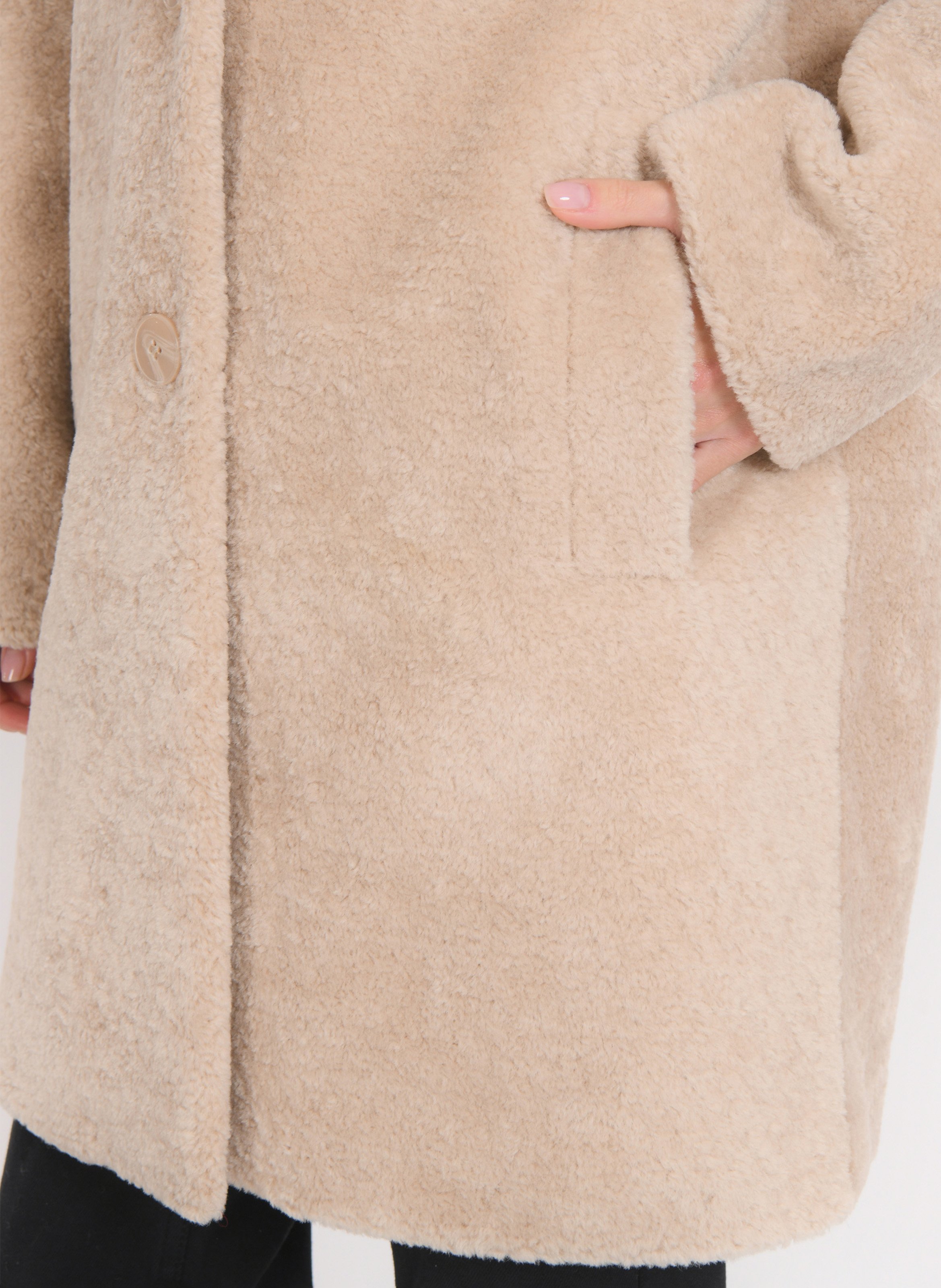 Manteau droit col tailleur KOOKAI Marron