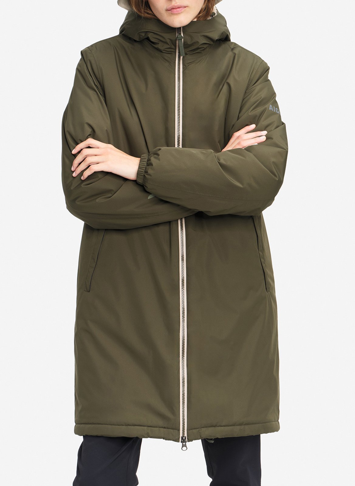 Blouson jacket with hood AIGLE Green