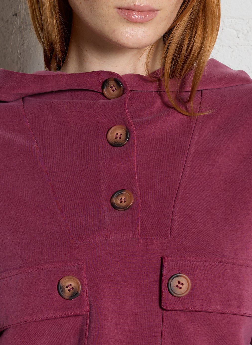 Sweat-shirt ample à capuche  MAISON 123 Rouge