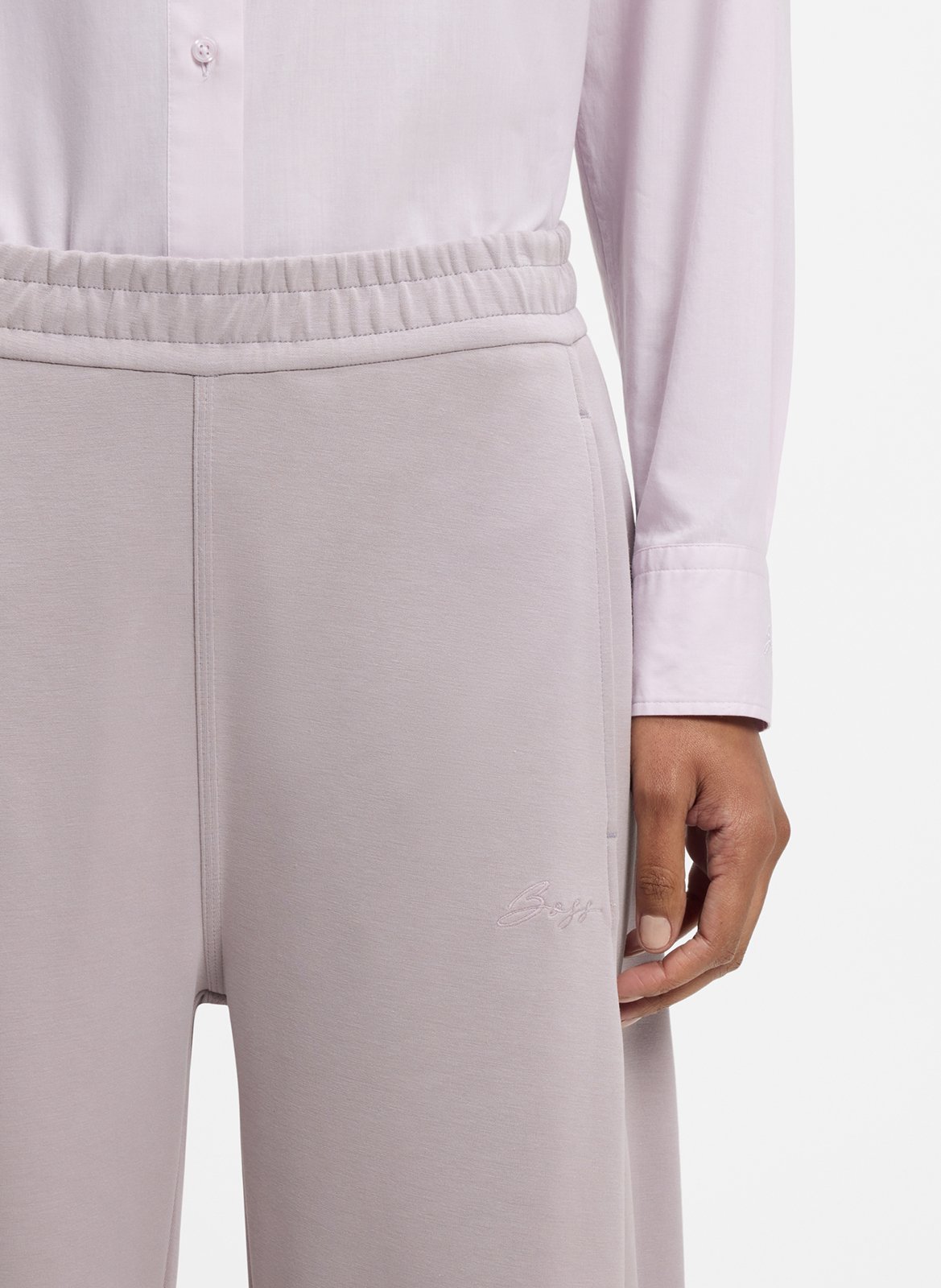 Large balloon joggers in solid color BOSS Purple