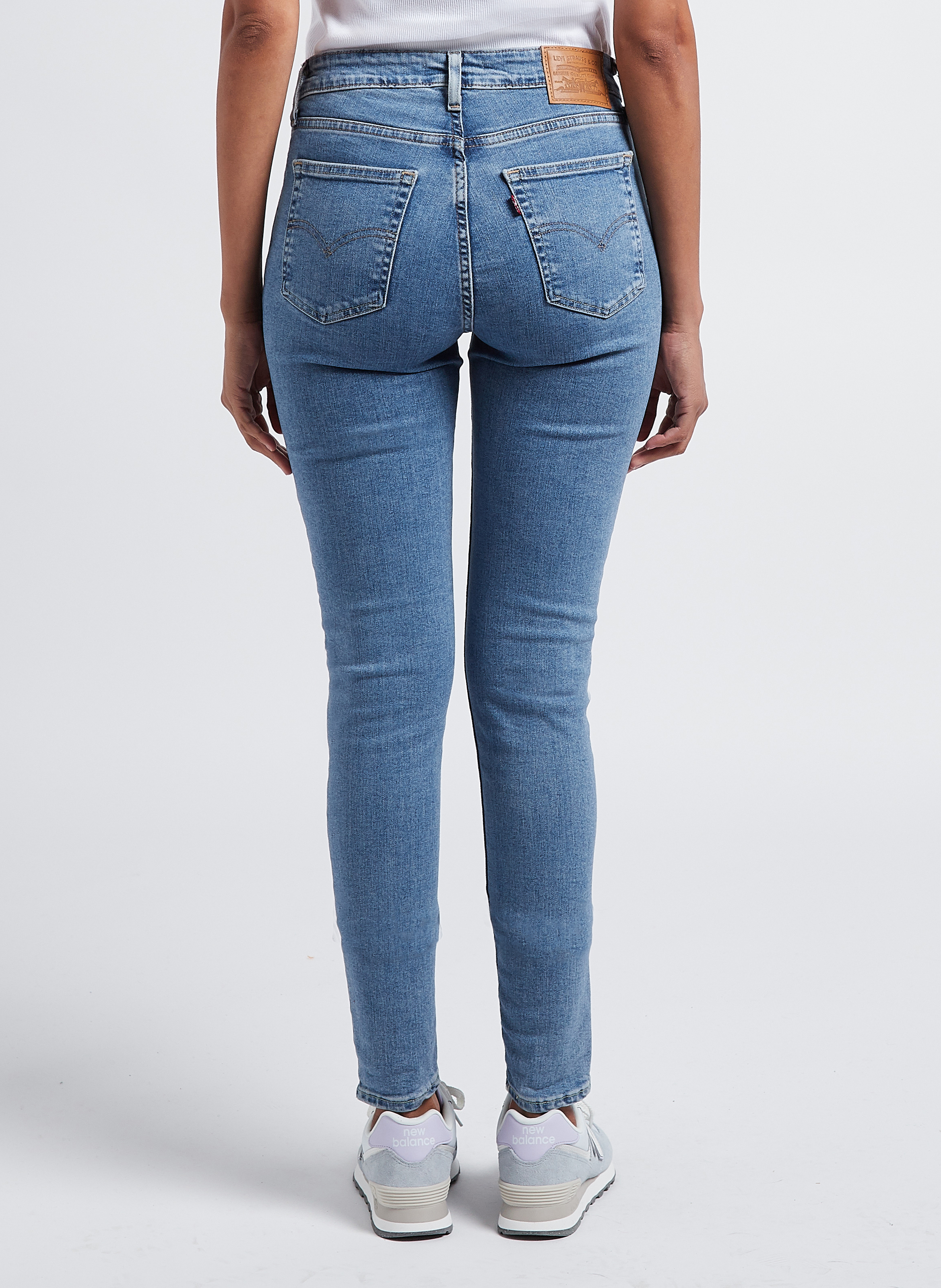 Jean skinny taille haute  LEVI'S Jean Délavé