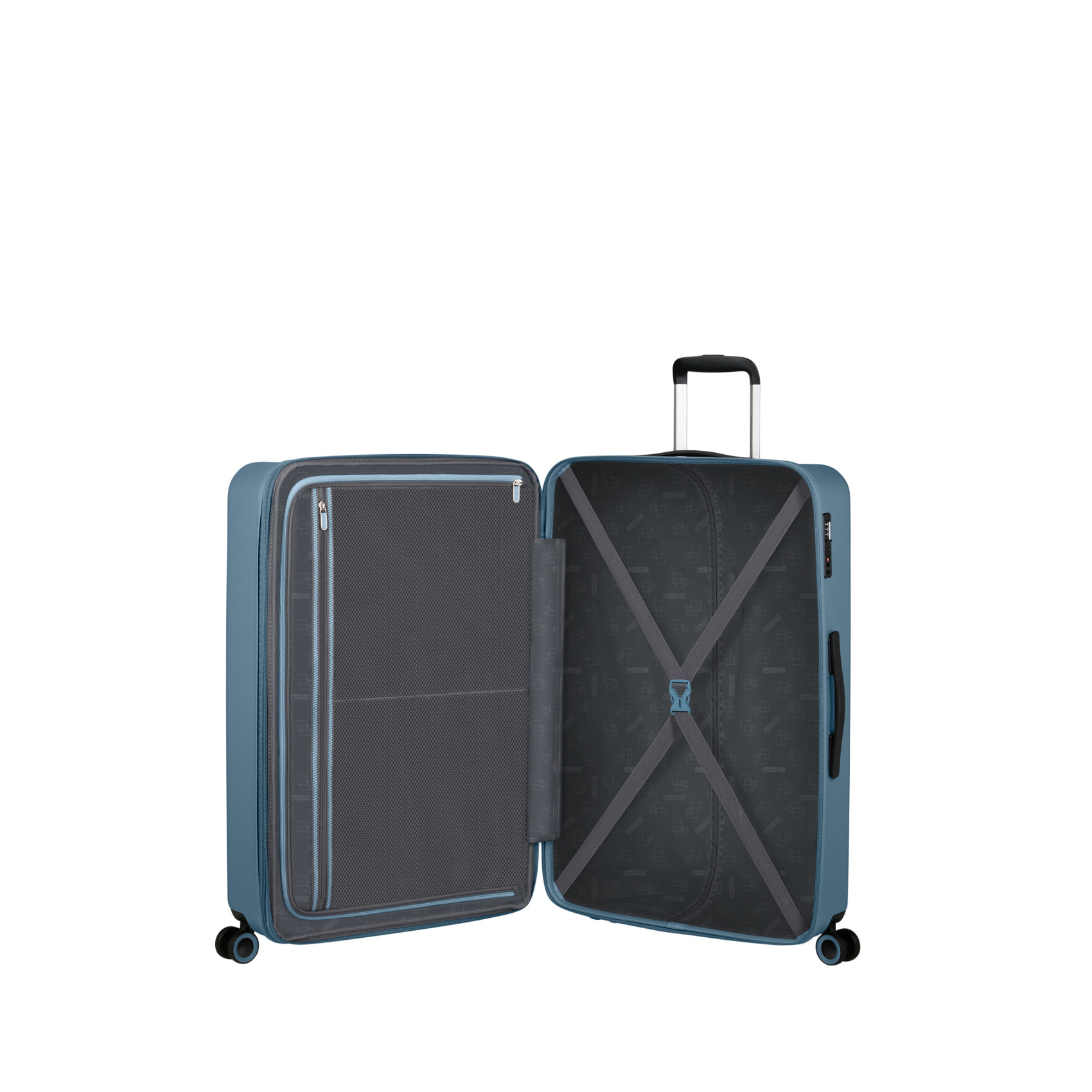 Dynabelt 4-wheel suitcase size L AMERICAN TOURISTER Blue