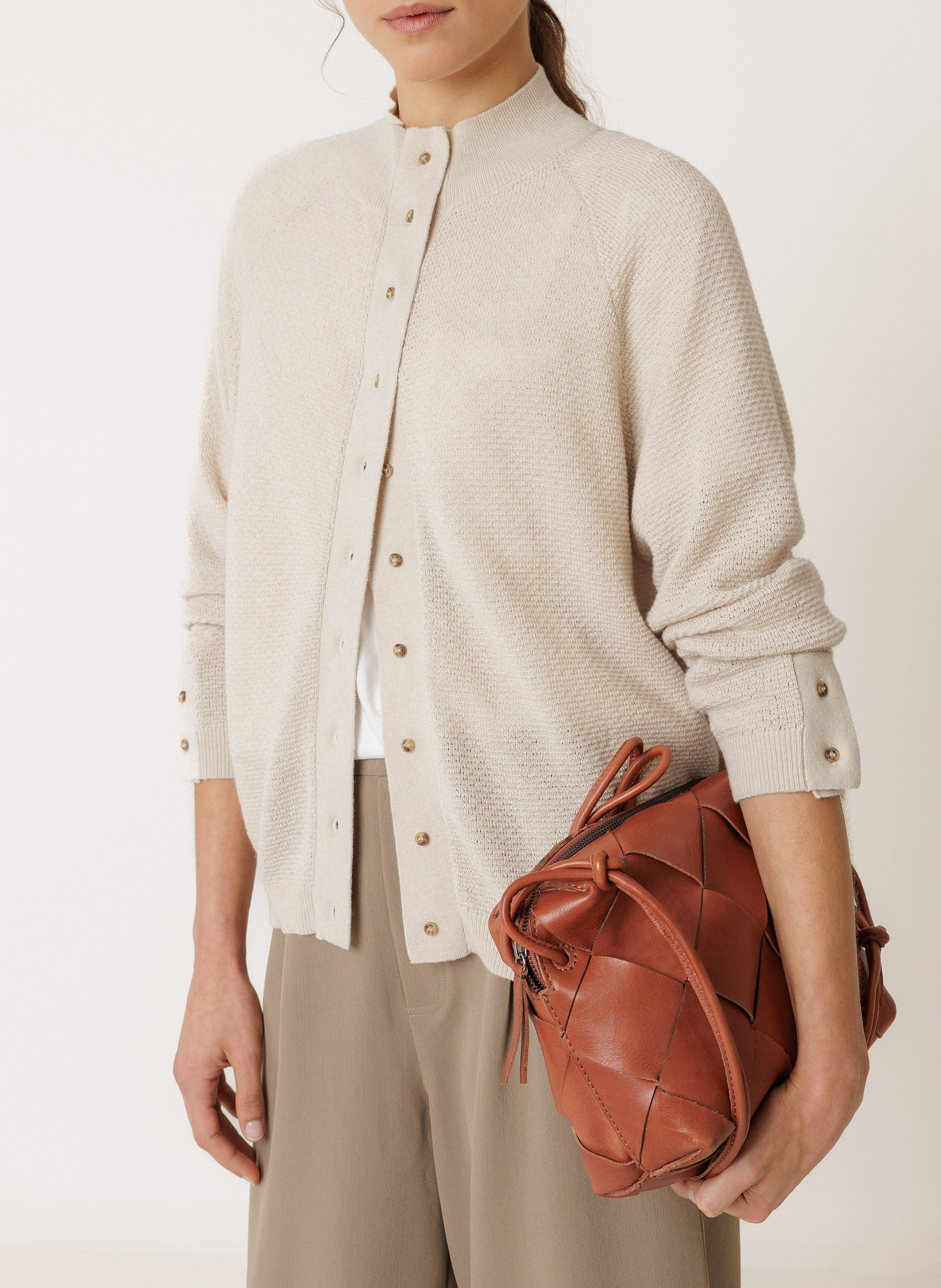 Recht, wollen vest met opstaande kraag INDI & COLD