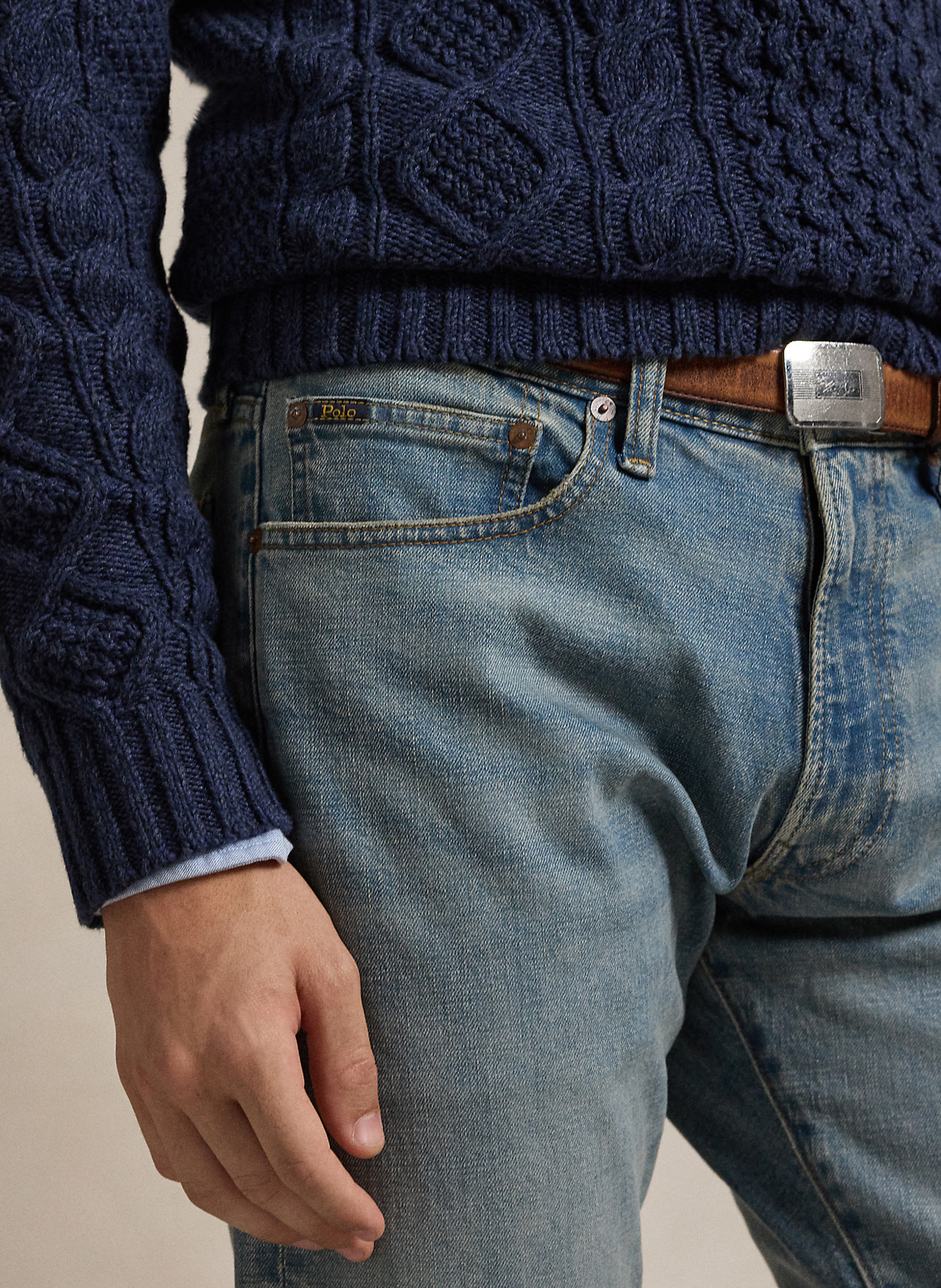 High Waist Slim Fit Jeans POLO RALPH LAUREN Blau