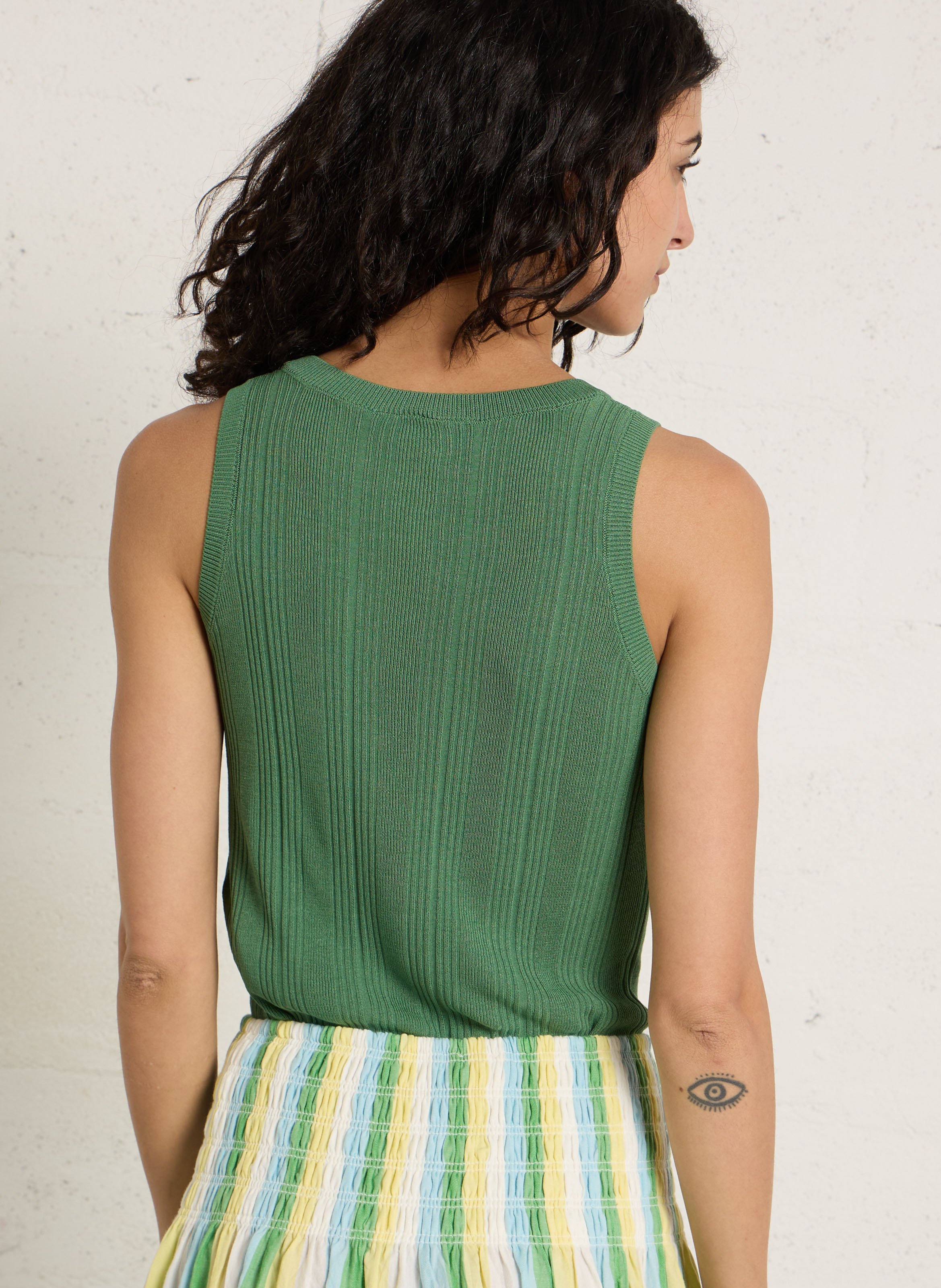 Fitted knit tank top MAX MARA WEEK END Green
