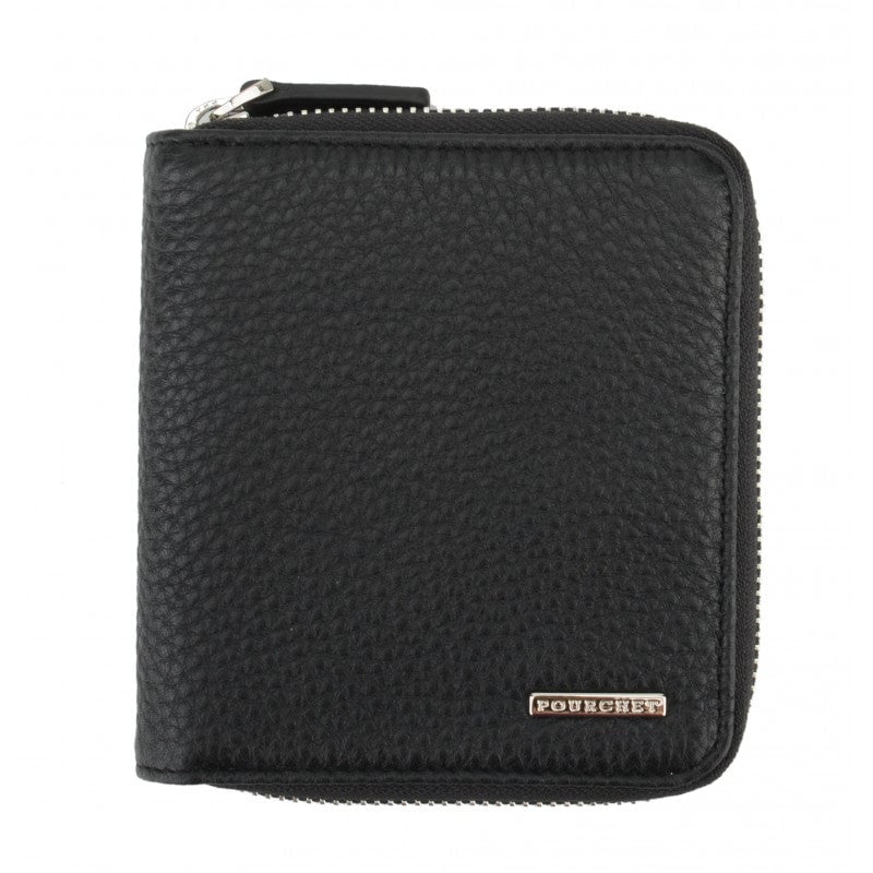 Babylon leather wallet POURCHET Black