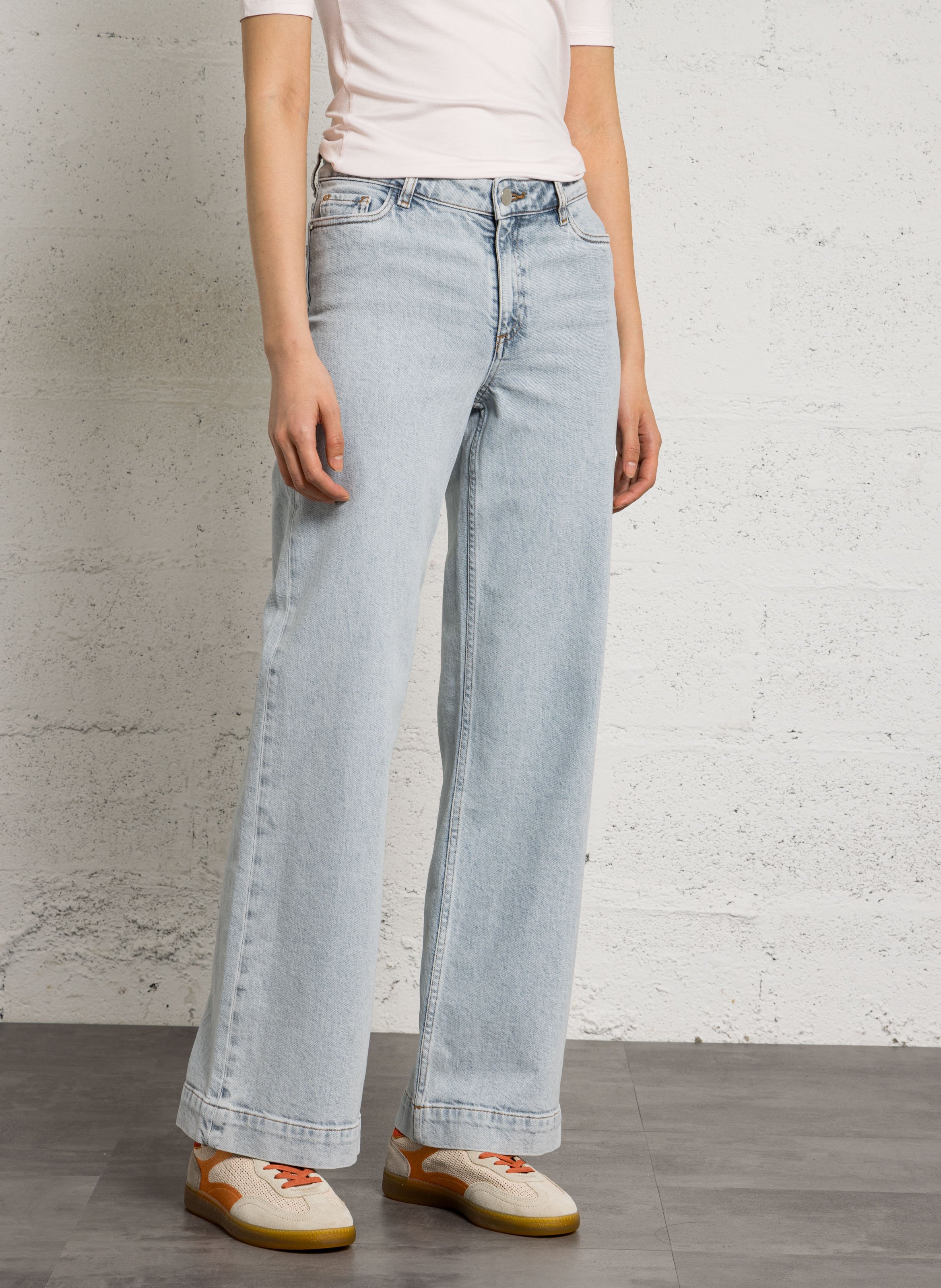 Weite Jeans aus Baumwoll-Mix MAISON 123 Blau