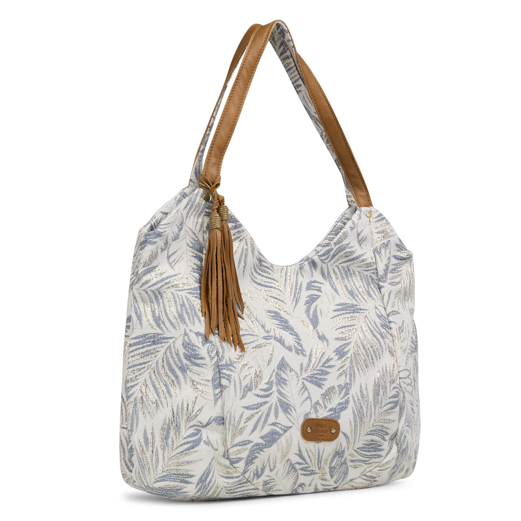 Shopper met glanzende patronen MILA LOUISE Bruin