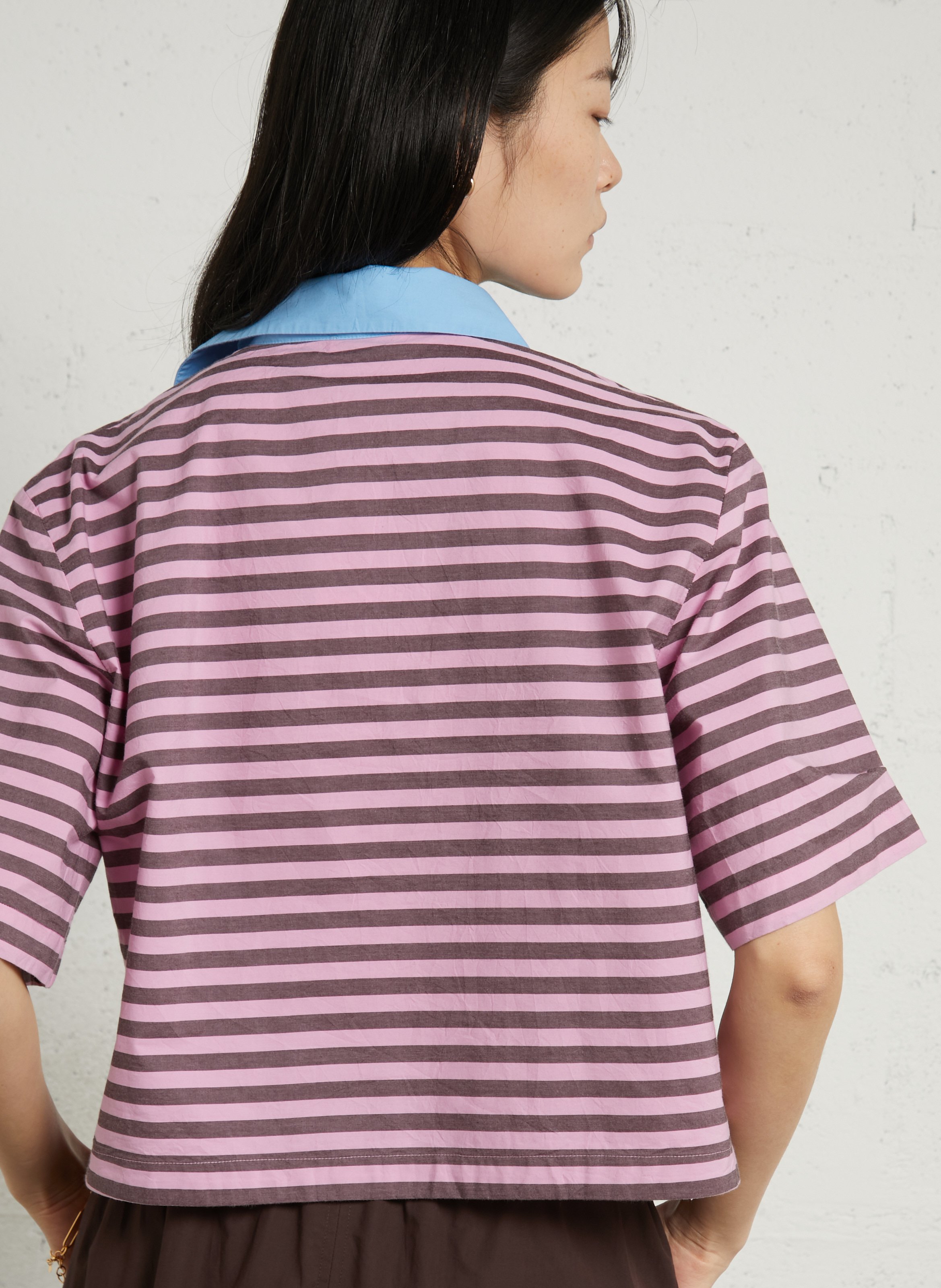 Top ample court en coton bio STELLA NOVA Violet