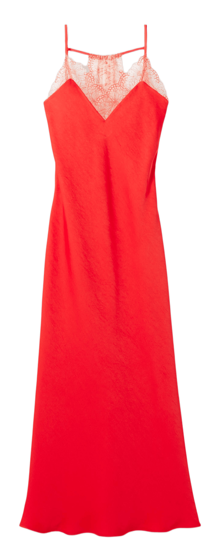 Long satin dress CLAUDIE PIERLOT Orange