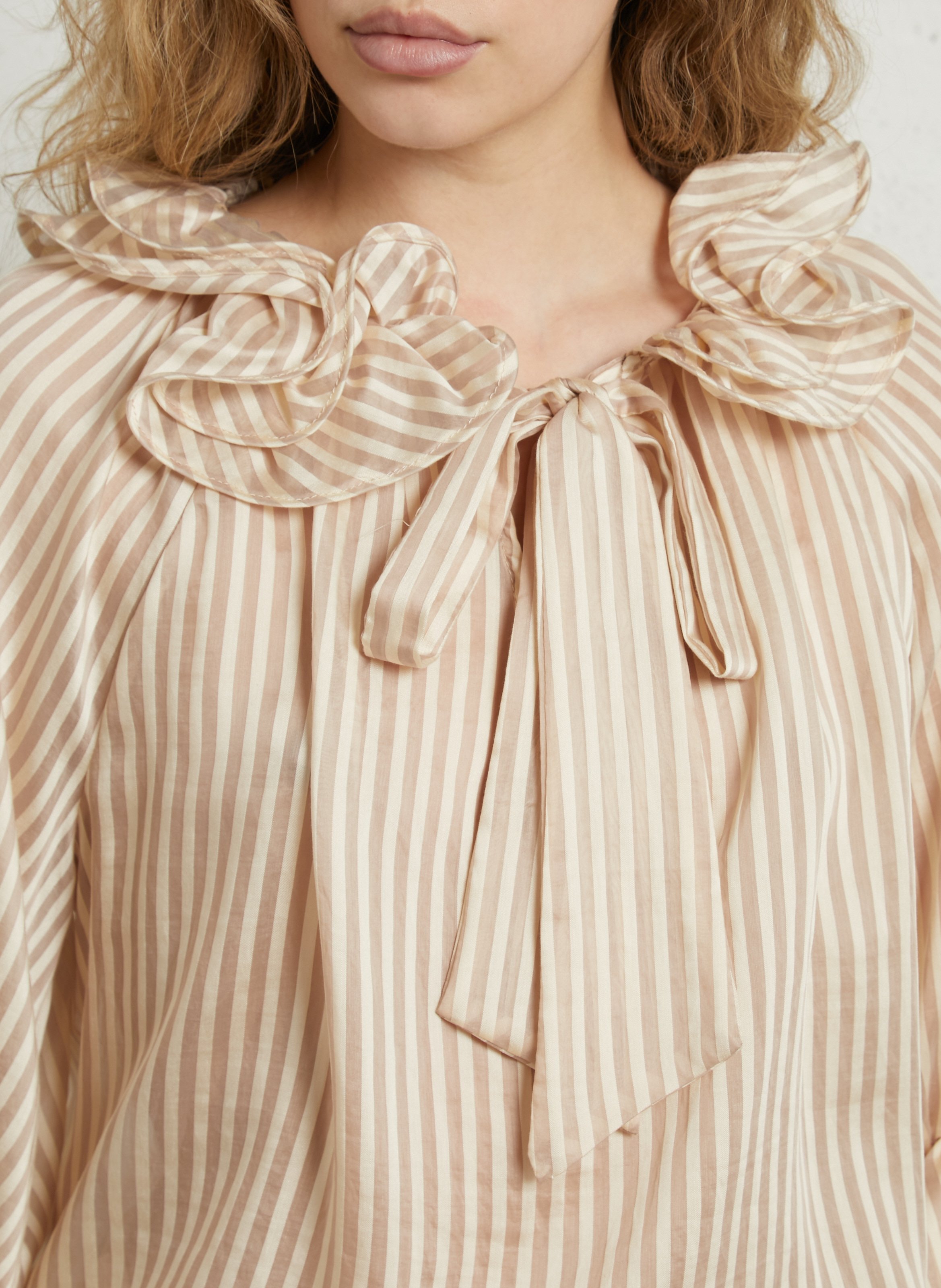 Wijde blouse met strepen IMPERIAL Beige