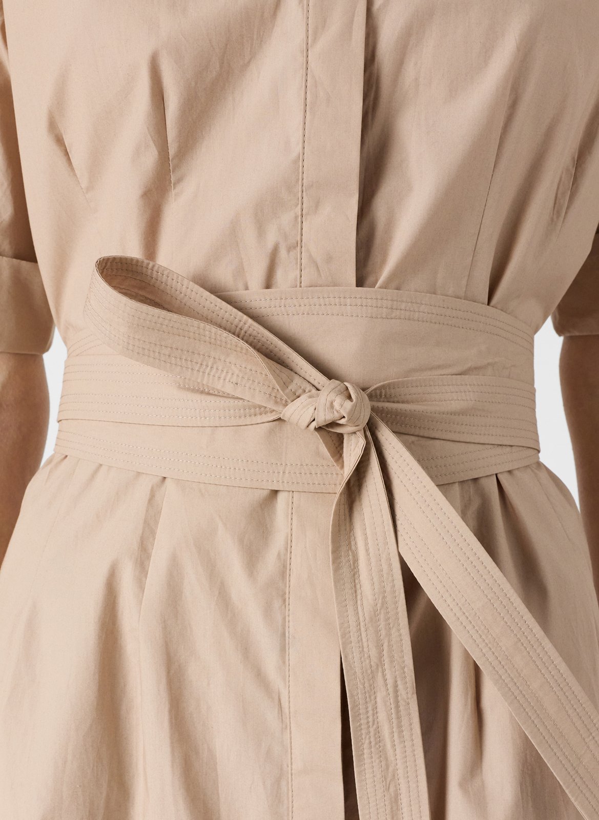 Midi-Kleid mit Gürtel in Uni GERARD DAREL Braun