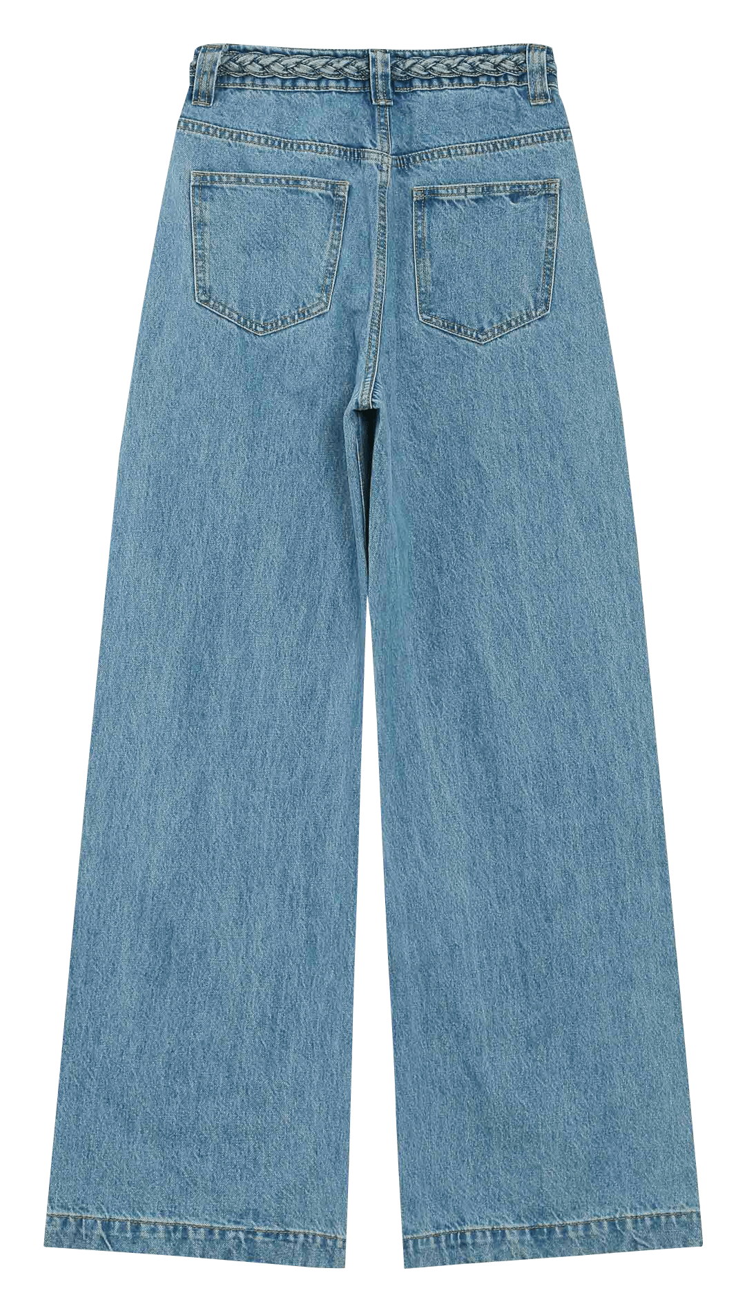 Jean ample taille haute en denim GRACE ET MILA Bleu