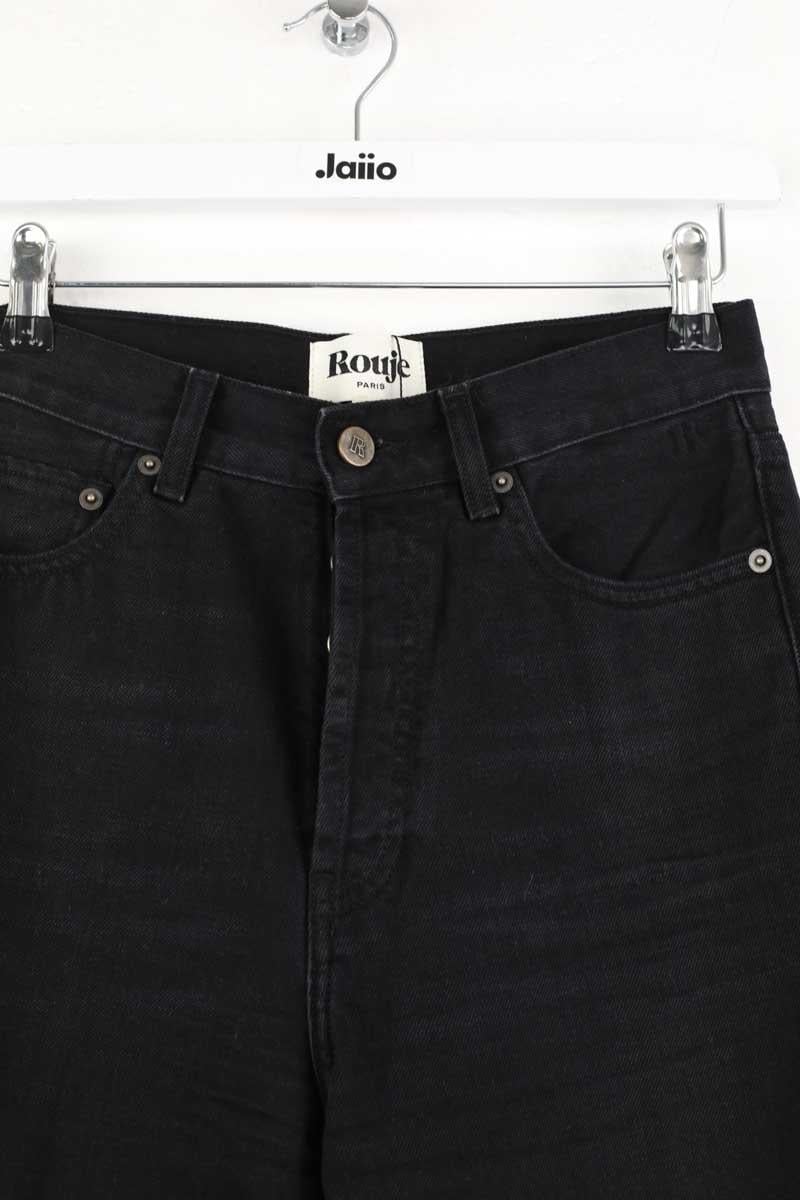 Straight cotton-blend pants ROUJE - Seconde Main Black