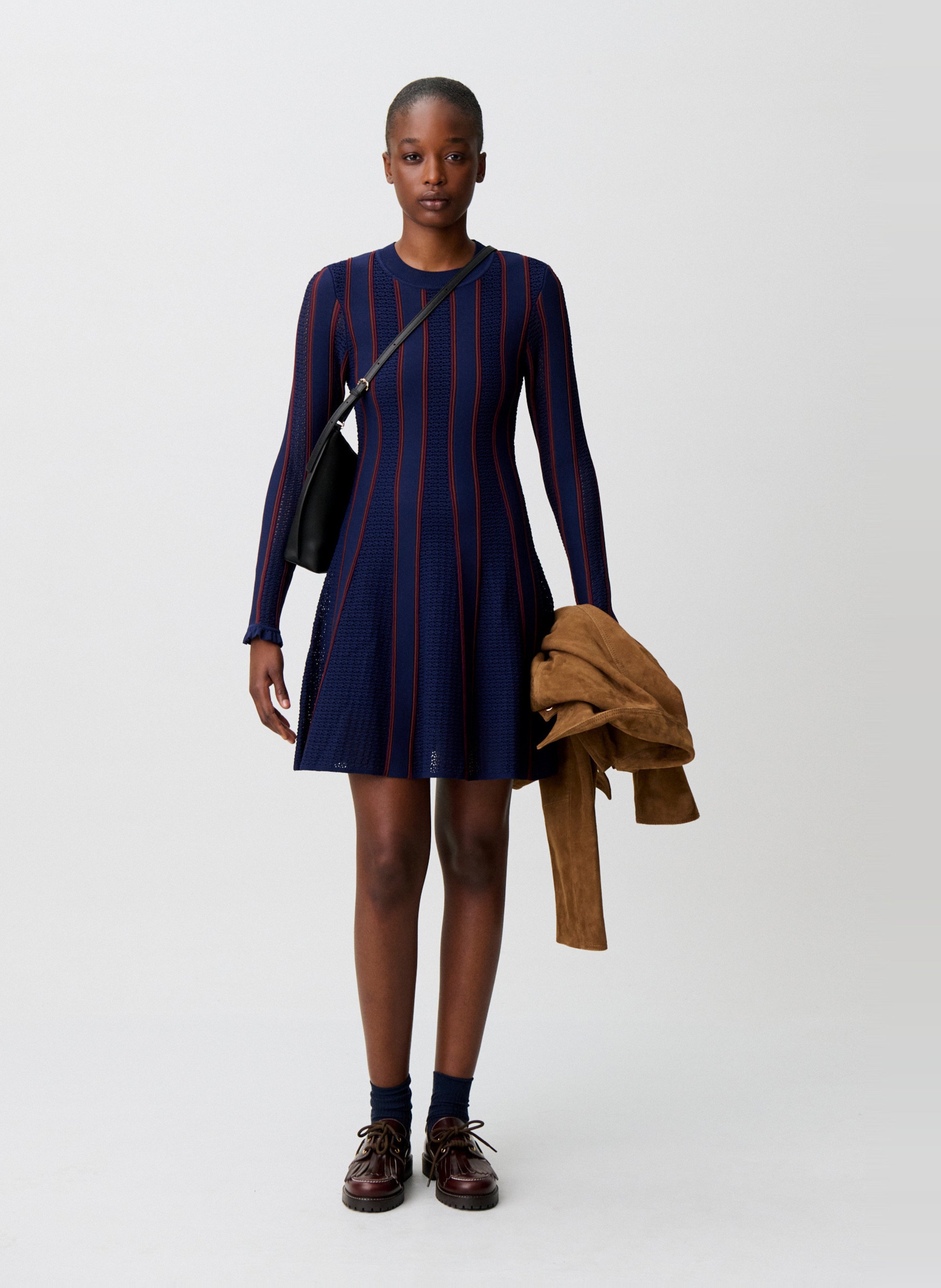 Robe midi à rayures CLAUDIE PIERLOT Multicolore