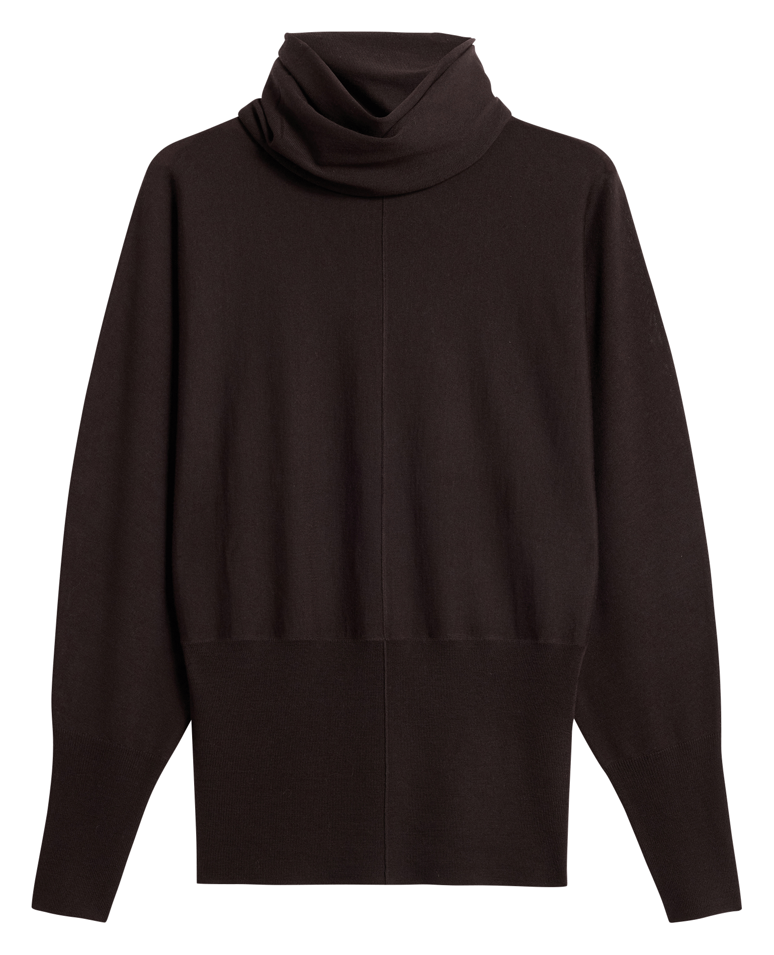 Gerader Pullover mit Rollkragen aus Wolle SOEUR Braun