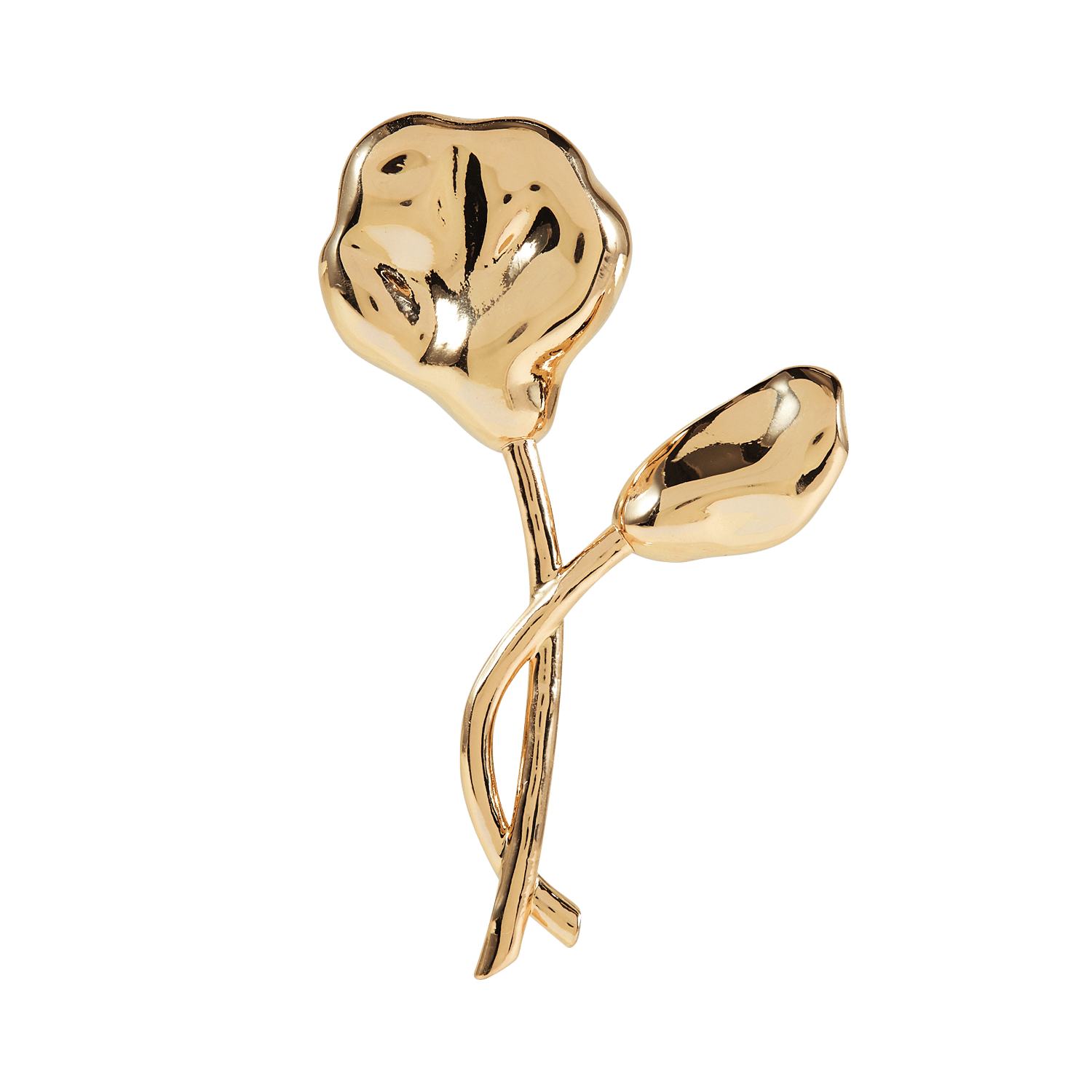 Flower brooch DES PETITS HAUTS Golden