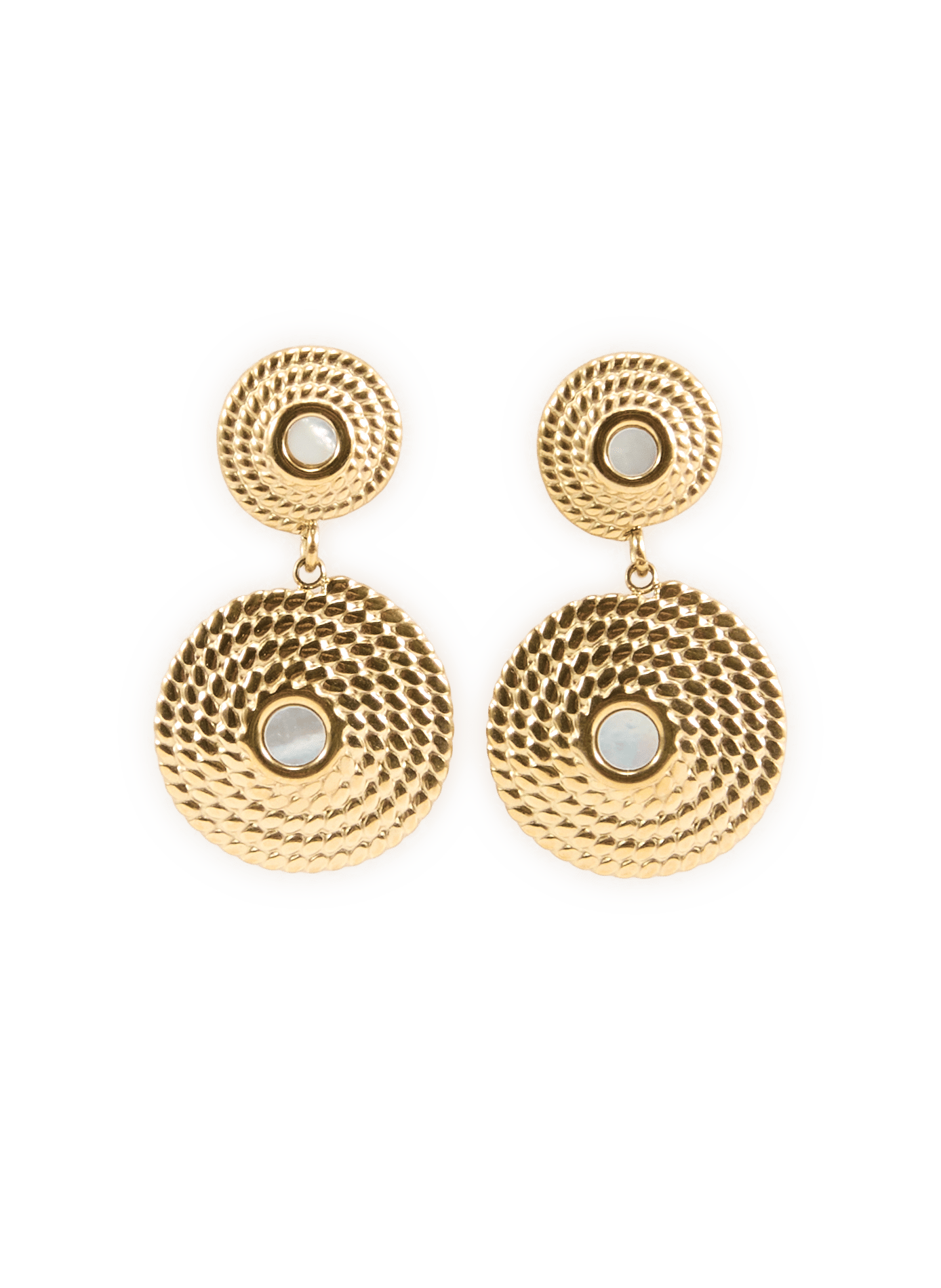 Round Neora Earrings AU PRINTEMPS PARIS Golden