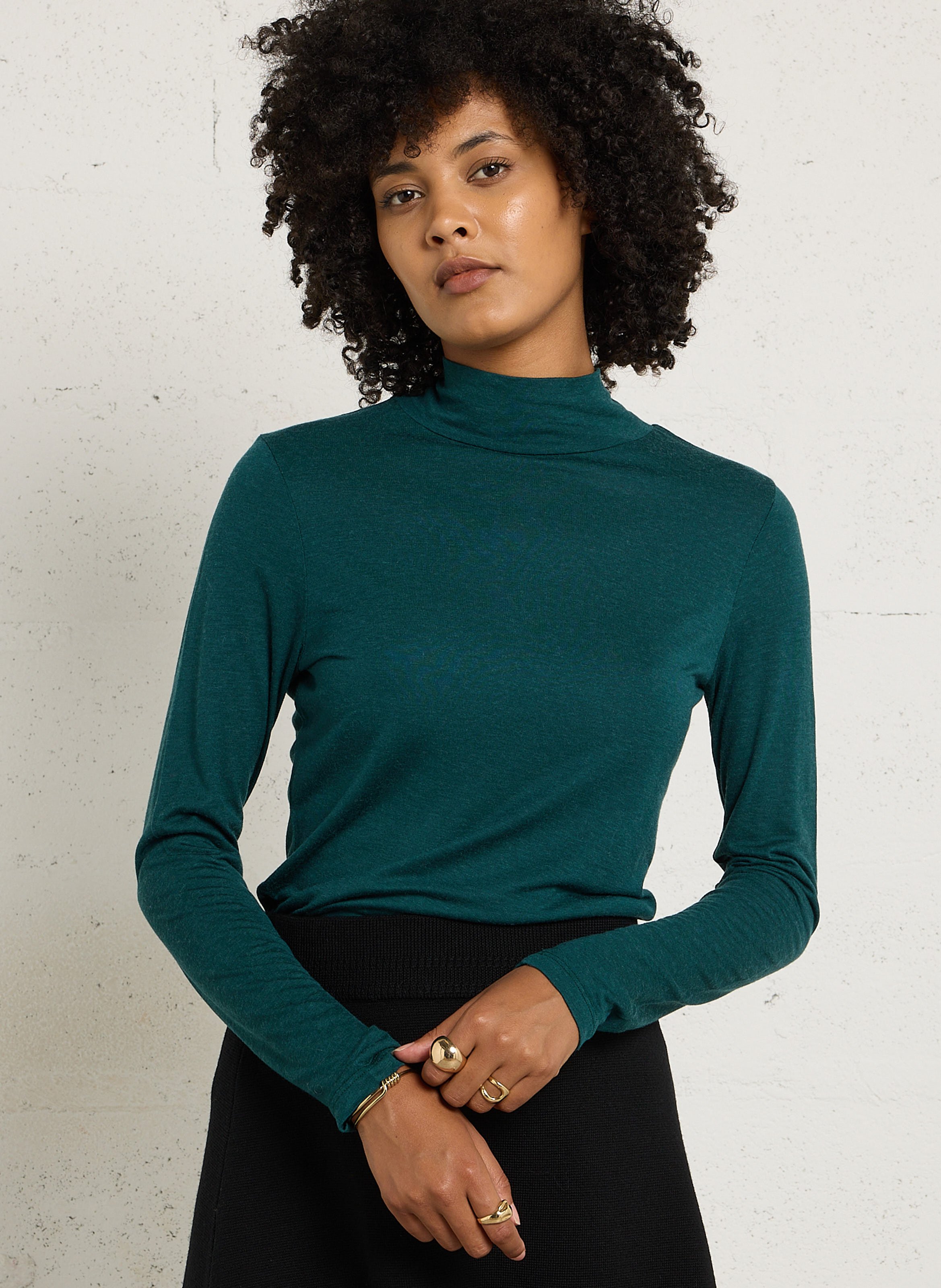 Langarmshirt mit Stehkragen NICE THINGS
