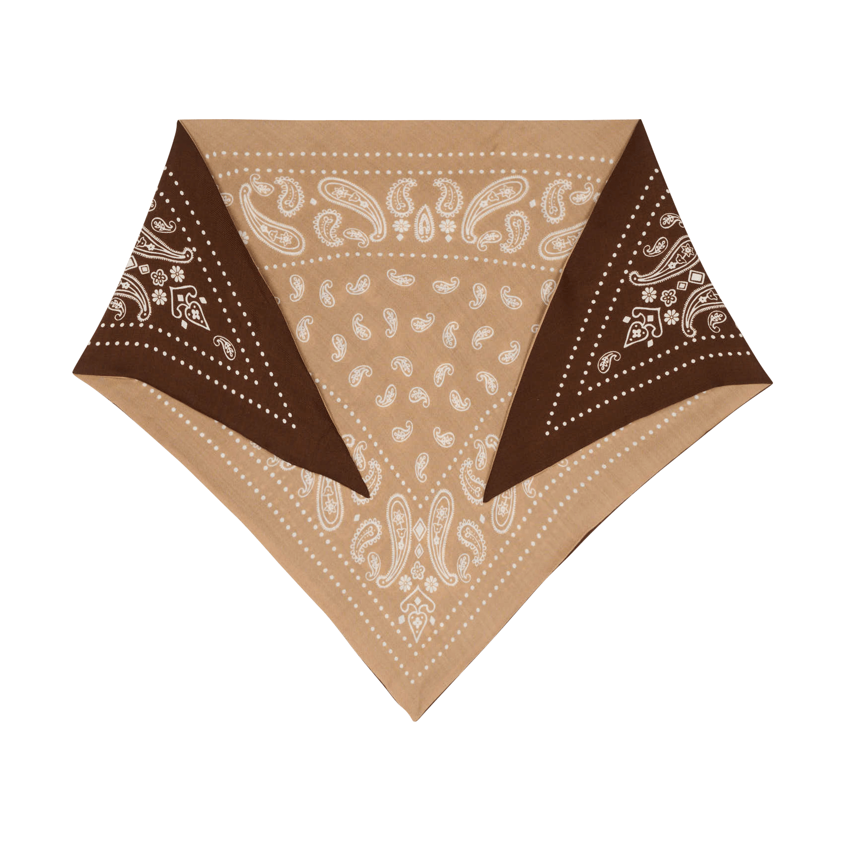 Foulard triangle en laine DESTIN Marron